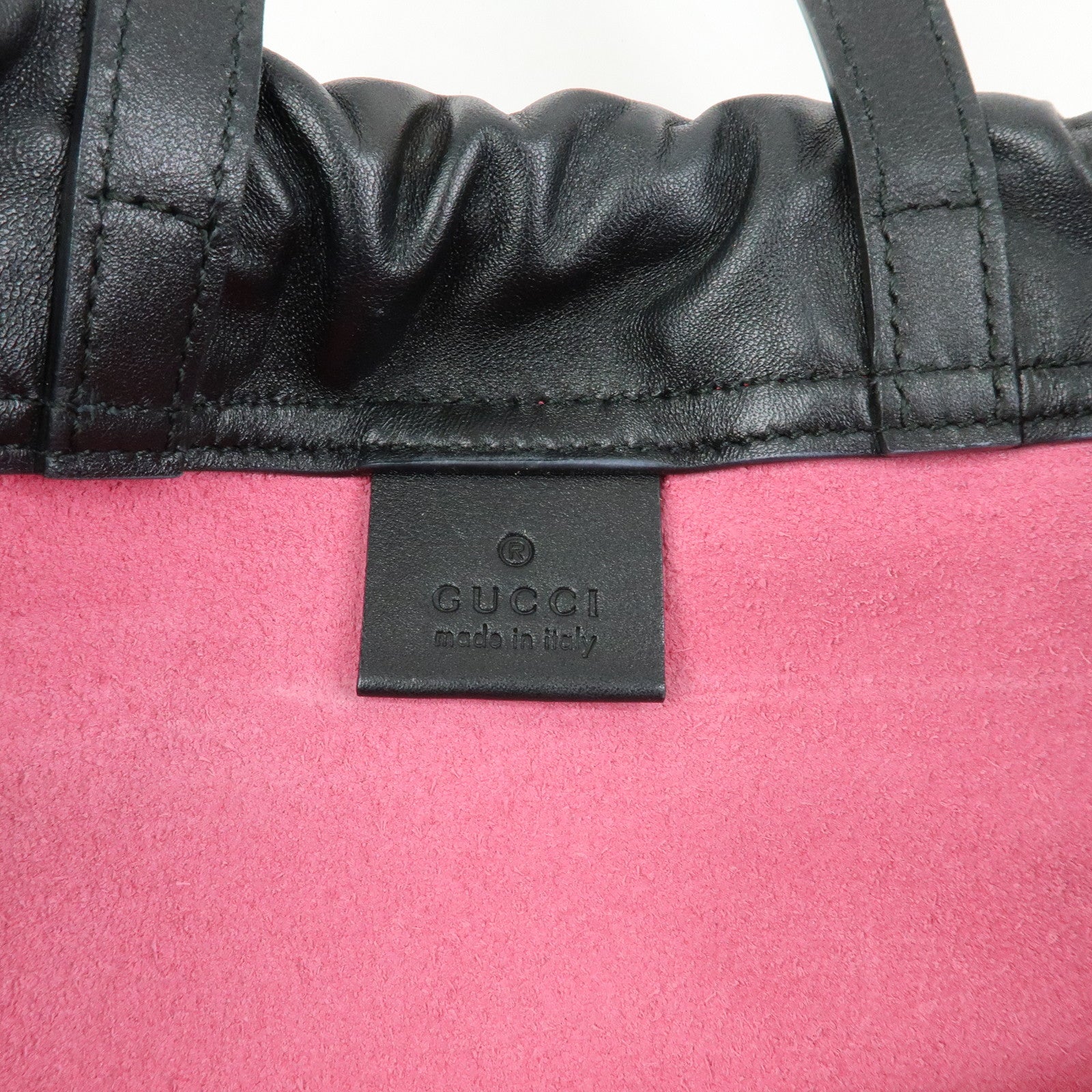 GUCCI Interlocking G Sherry Leather 2Way Bag Backpack Pink 494053