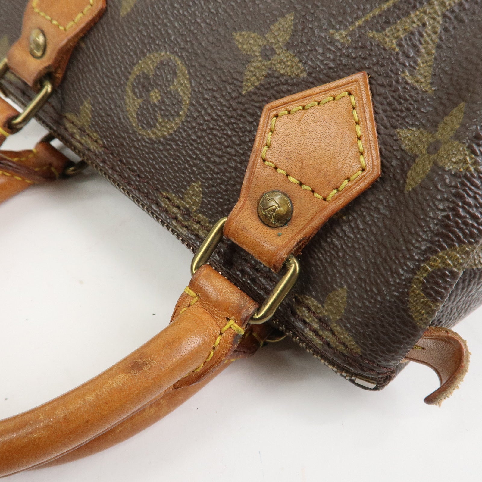 Louis Vuitton Monogram Mini Speedy Hand Bag Brown M41534