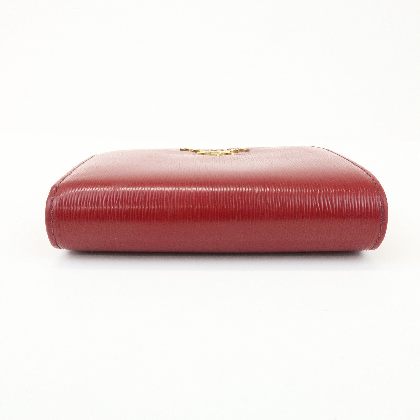 PRADA Vitello Move Leather Compact Bi-fold Wallet Red 1ML018