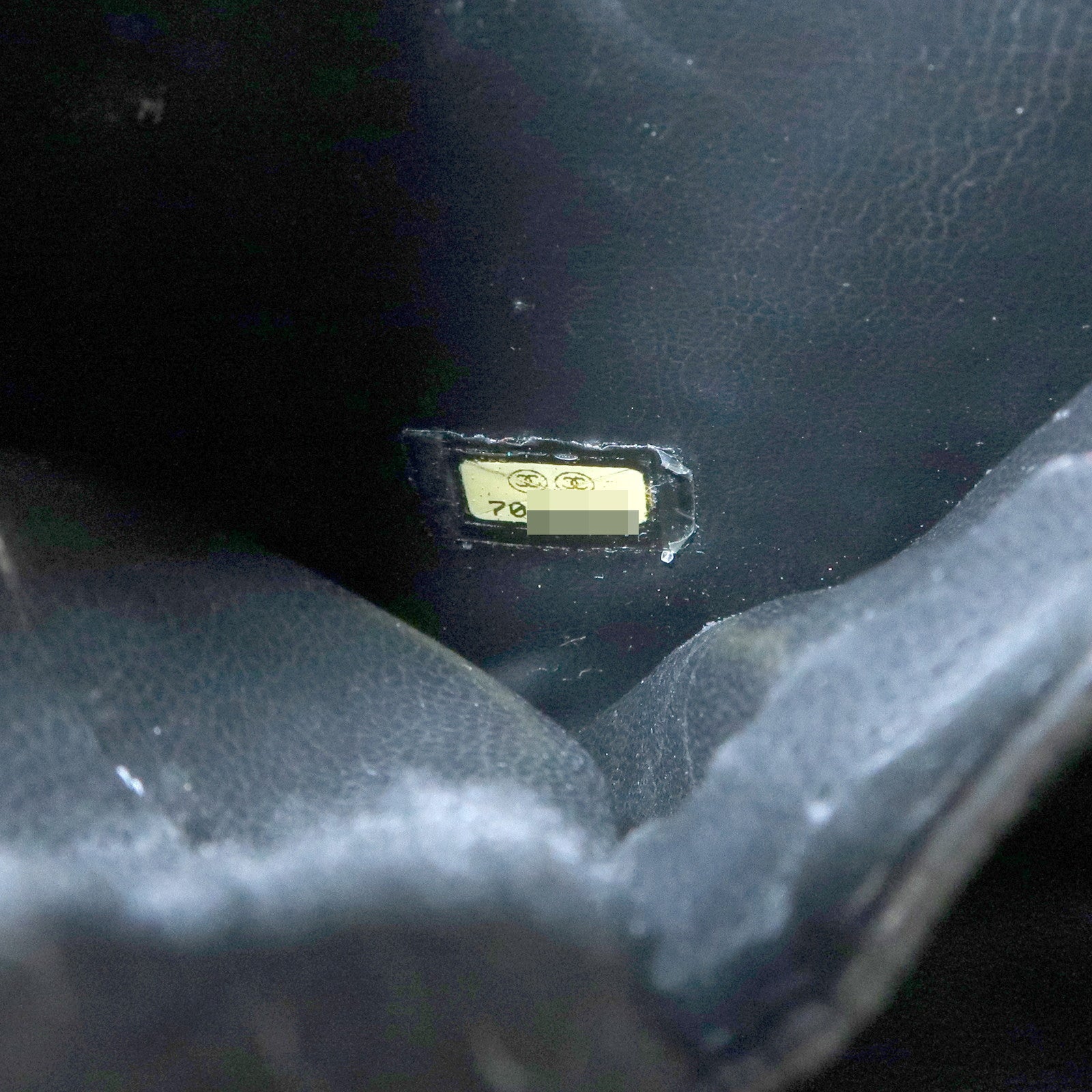 CHANEL Caviar Skin Vanity Bag Hand Bag Cosmetic Pouch Black A01998 Used