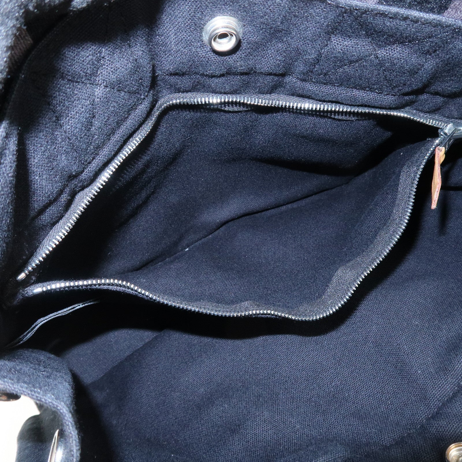 HERMES Fourre Tout PM Canvas Tote Bag Hand Bag Black