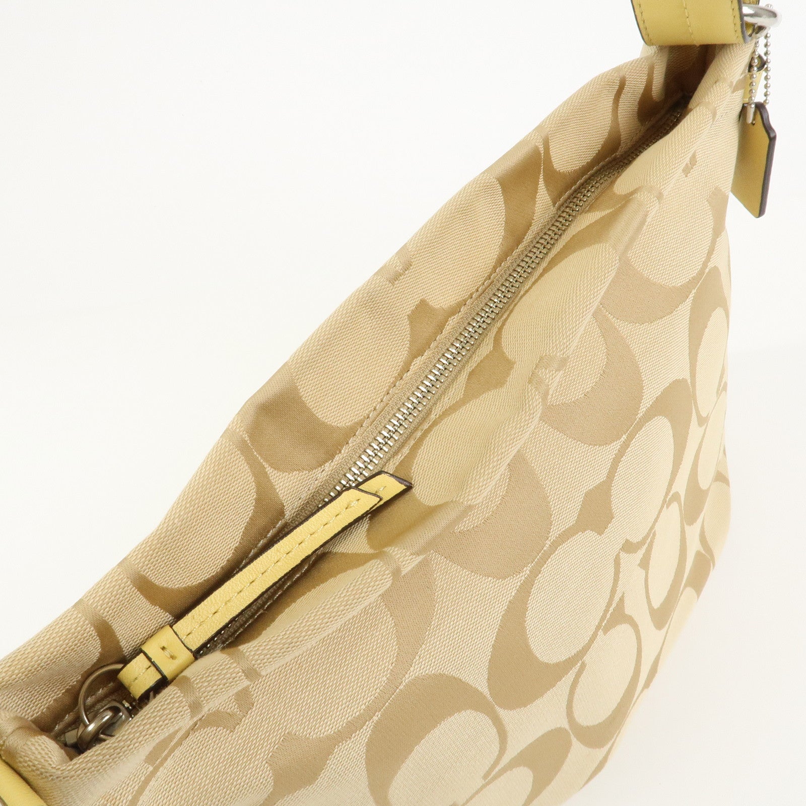 COACH Set of 2  PVC Canvas Leather Shoulder Bag Hand Bag Brown