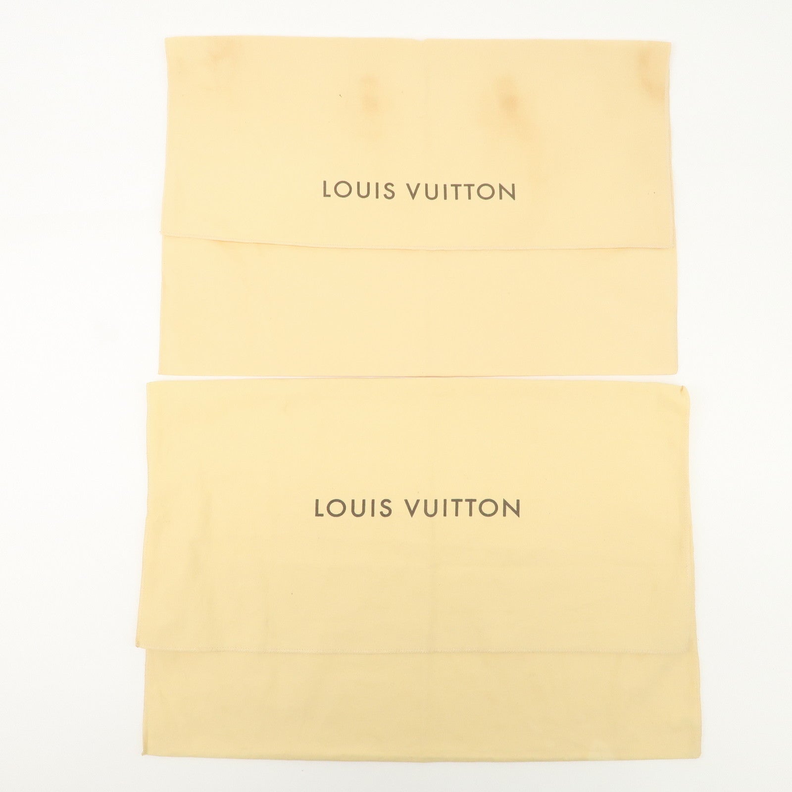 Louis Vuitton LV Logo Set Of 11Dust Bag Storage Bag Flap Style Beige Used