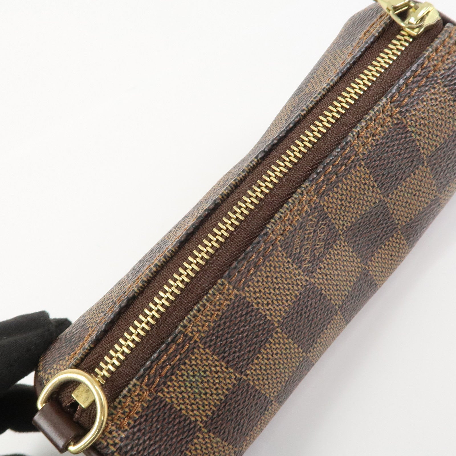 Louis Vuitton Damier Leather Mini Pouch for Papillon Bag Brown
