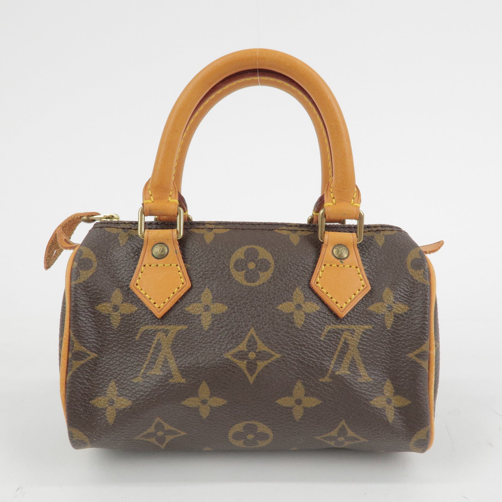 Louis Vuitton Monogram Mini Speedy Hand Bag Brown M41534