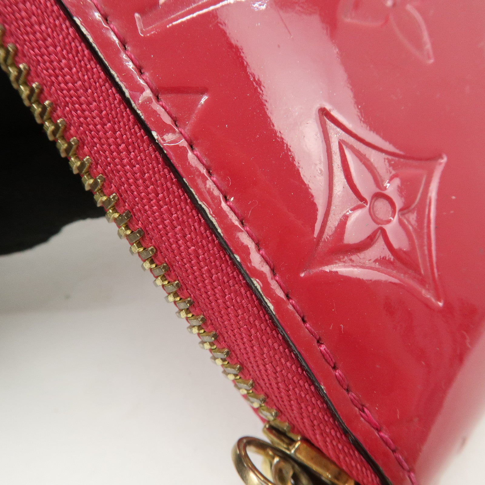 Louis Vuitton Monogram Vernis Round Zippy Wallet Rose Indien M91597 Used