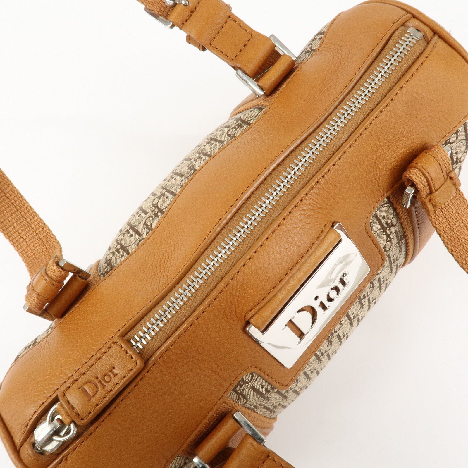 Christian Dior Trotter Canvas Leather Mini Boston Bag Hand Bag Used