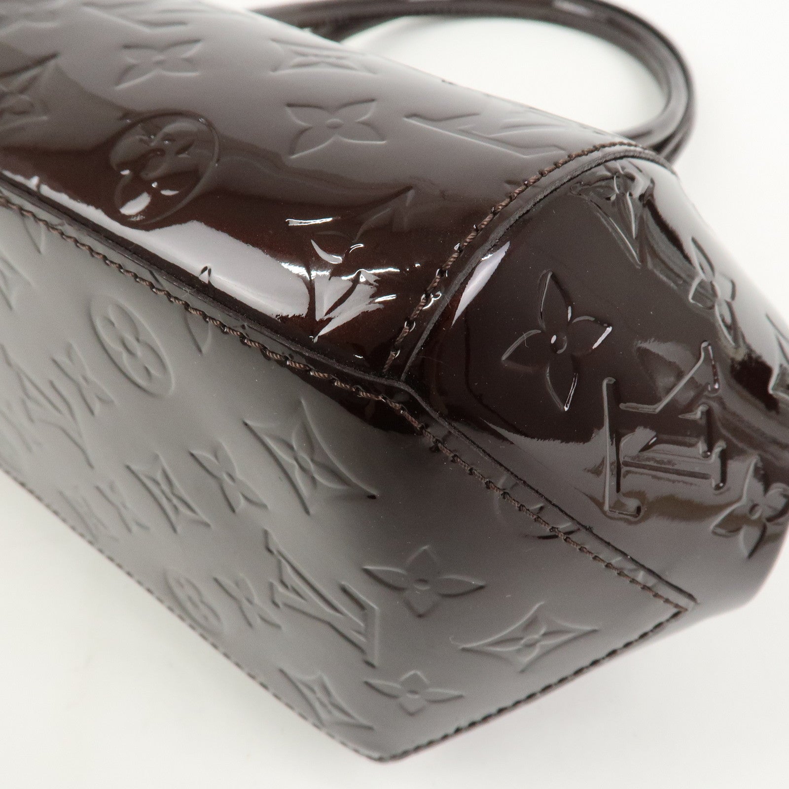 Louis Vuitton Monogram Vernis Sherwood PM Hand Bag Amarante M91493
