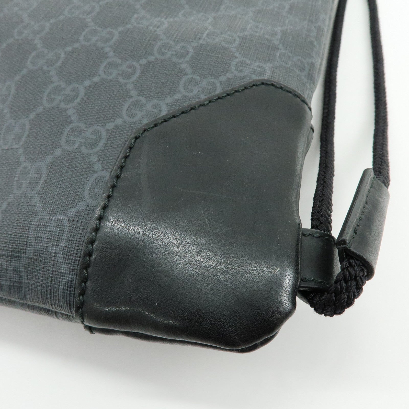 GUCCI Sherry GG Supreme Leather Backpack Rucksack Black 473872