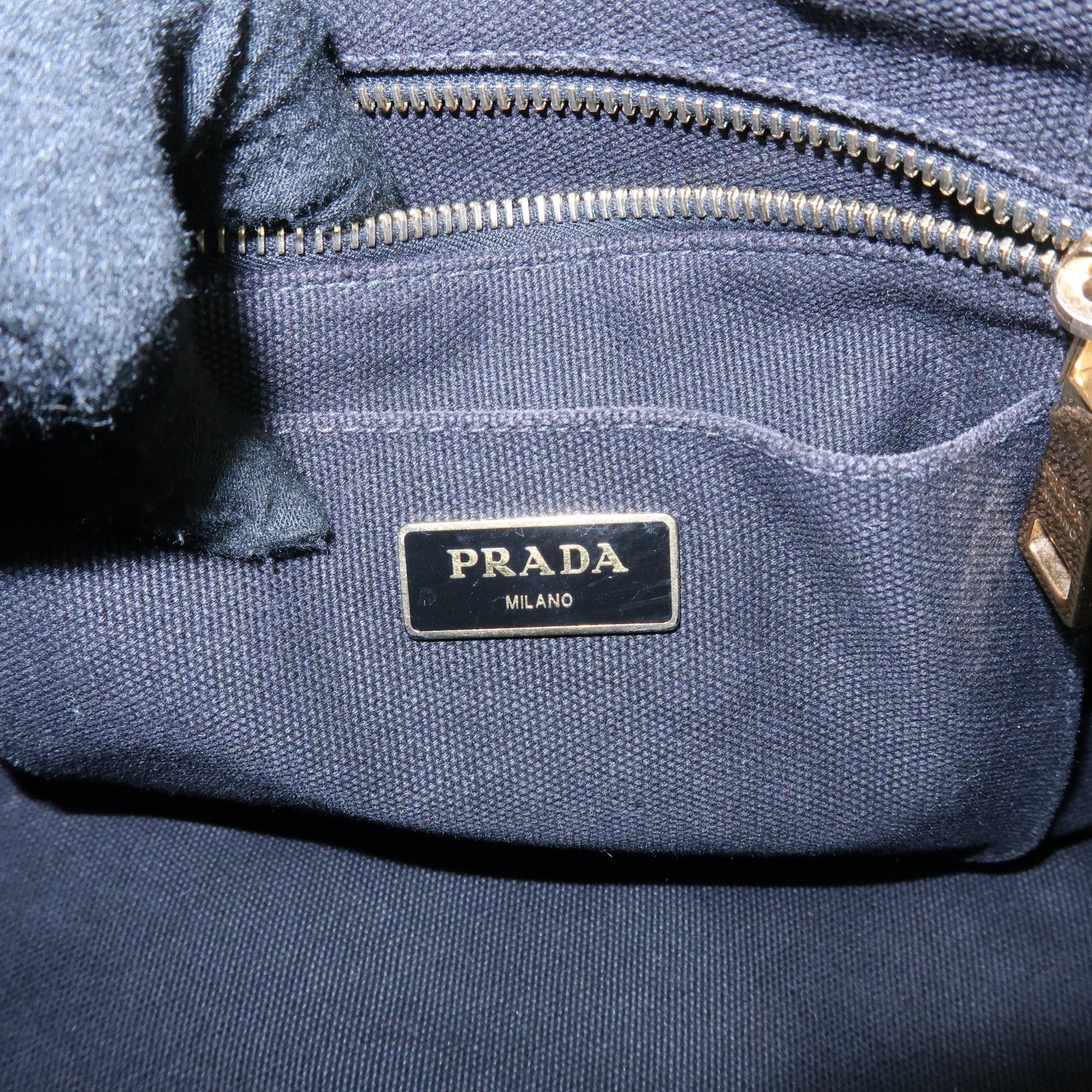 PRADA Triangle Logo Canapa Mini 2Way Hand Shoulder Bag Black B2439G