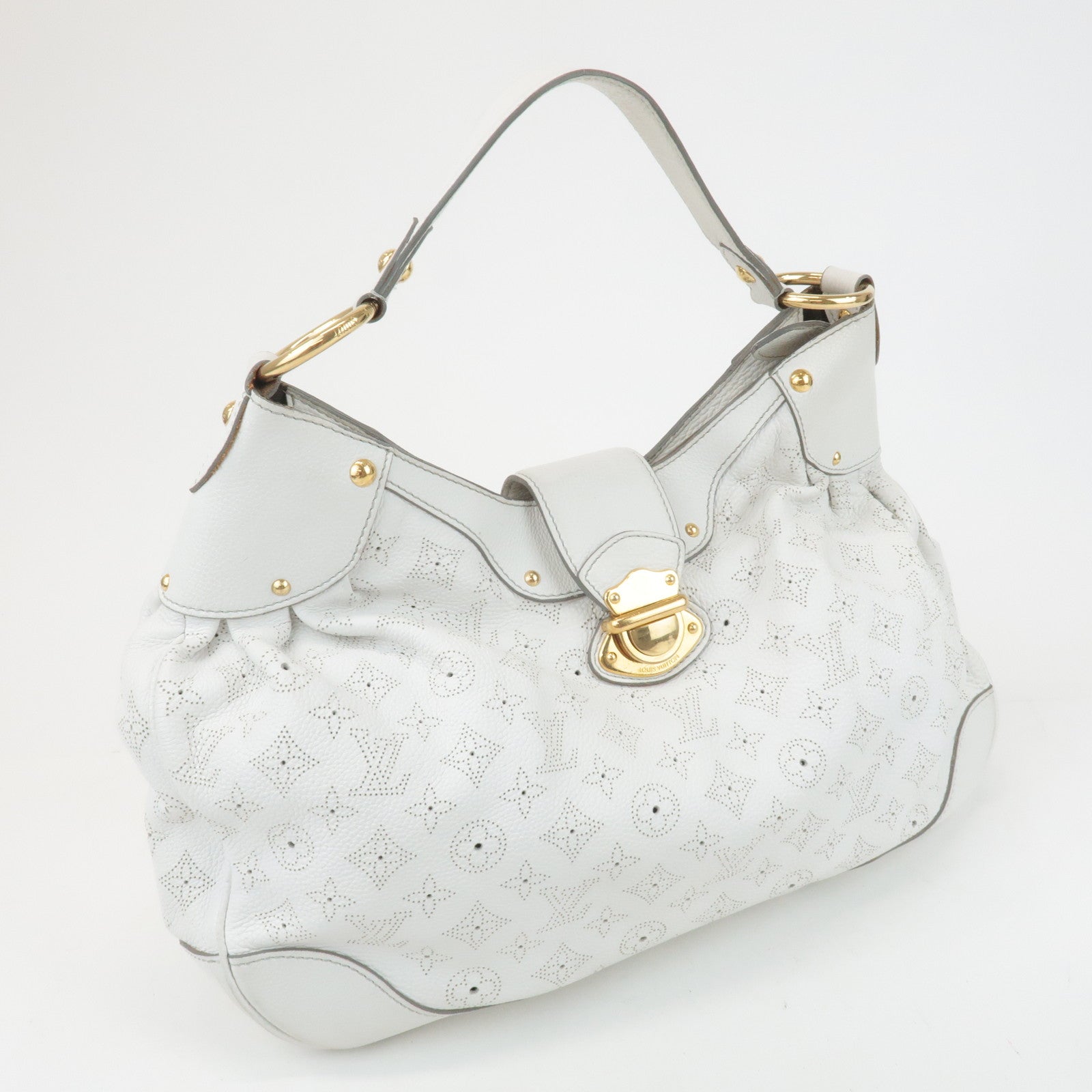 Louis Vuitton Monogram Mahina Solar PM Hand Bag Blanc M93126 Used