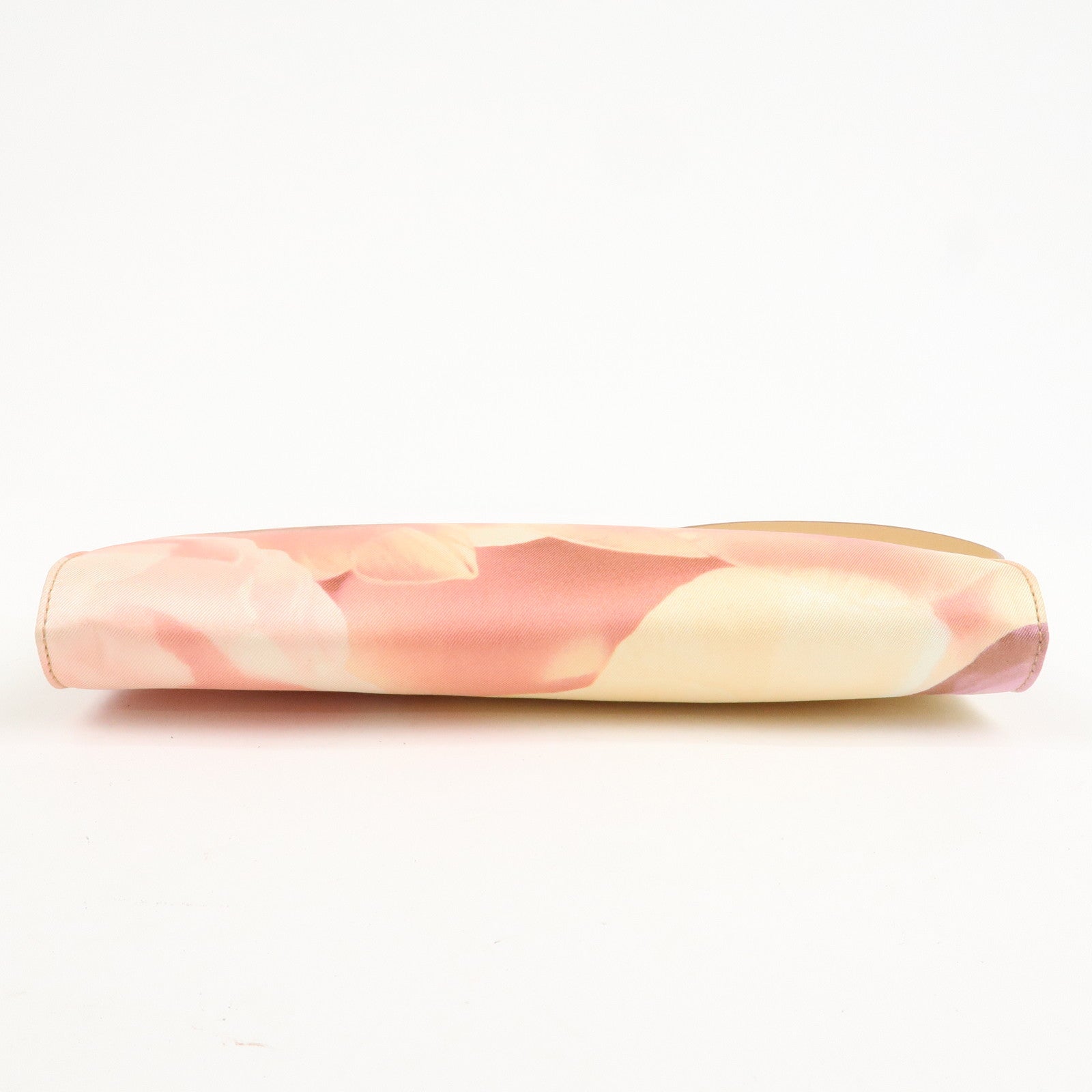 Ferragamo Gancini Nylon Leather Shoulder Bag Hand Bag Flower Pink