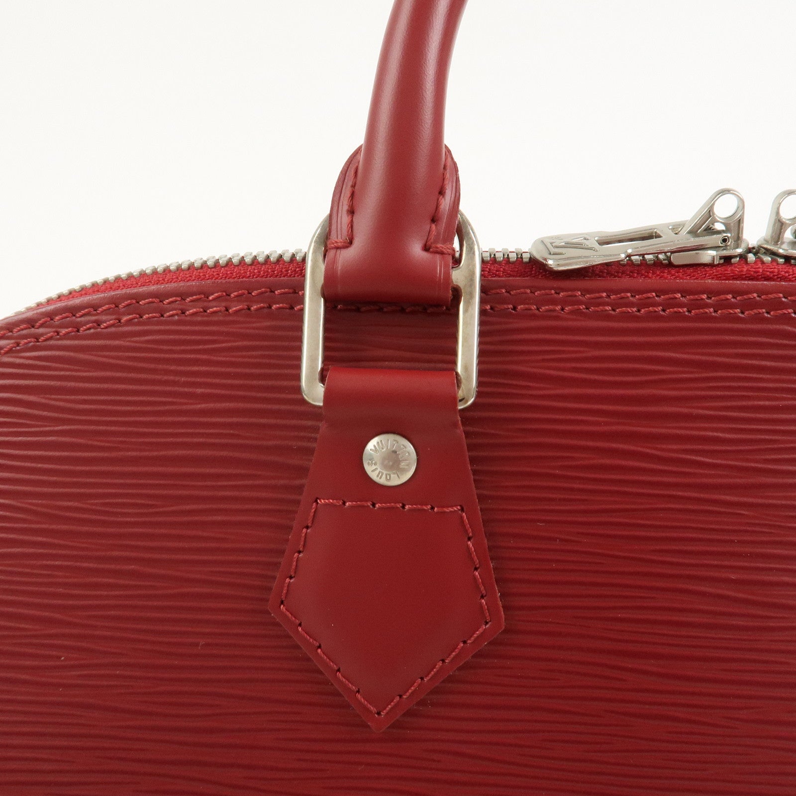 Louis Vuitton Epi Alma PM Leather Hand Bag Carmine M4058E