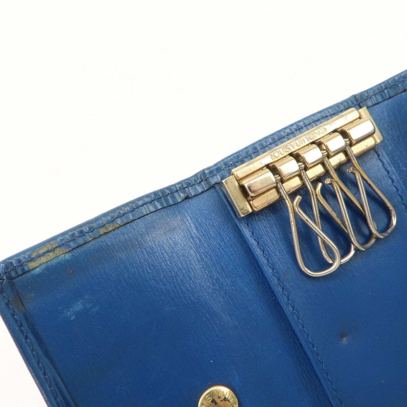 Louis Vuitton Monogram Epi Set of 3 Multicles 4 Key Case Blue Red Used
