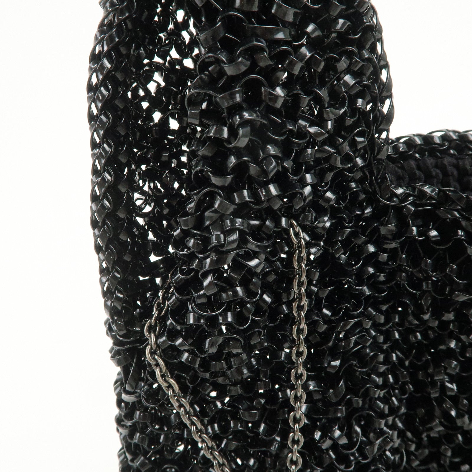 ANTEPRIMA Wire Bag PVC Hand Bag Tote Bag Shoulder Bag Black