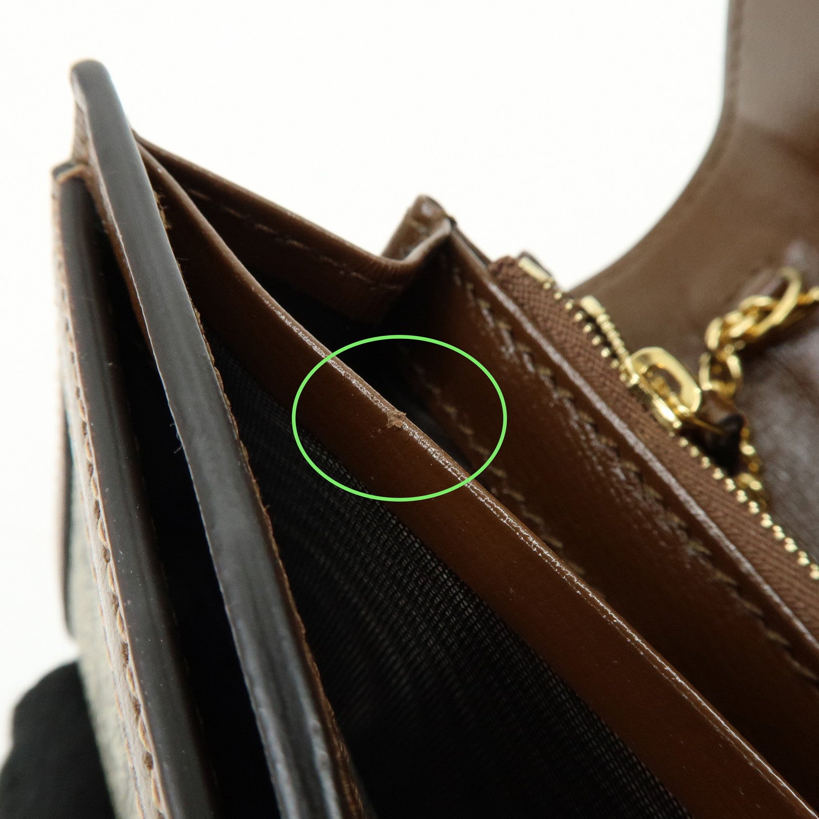 GUCCI Jackie 1961 Sherry Leather Chain Wallet Beige 652681.0416