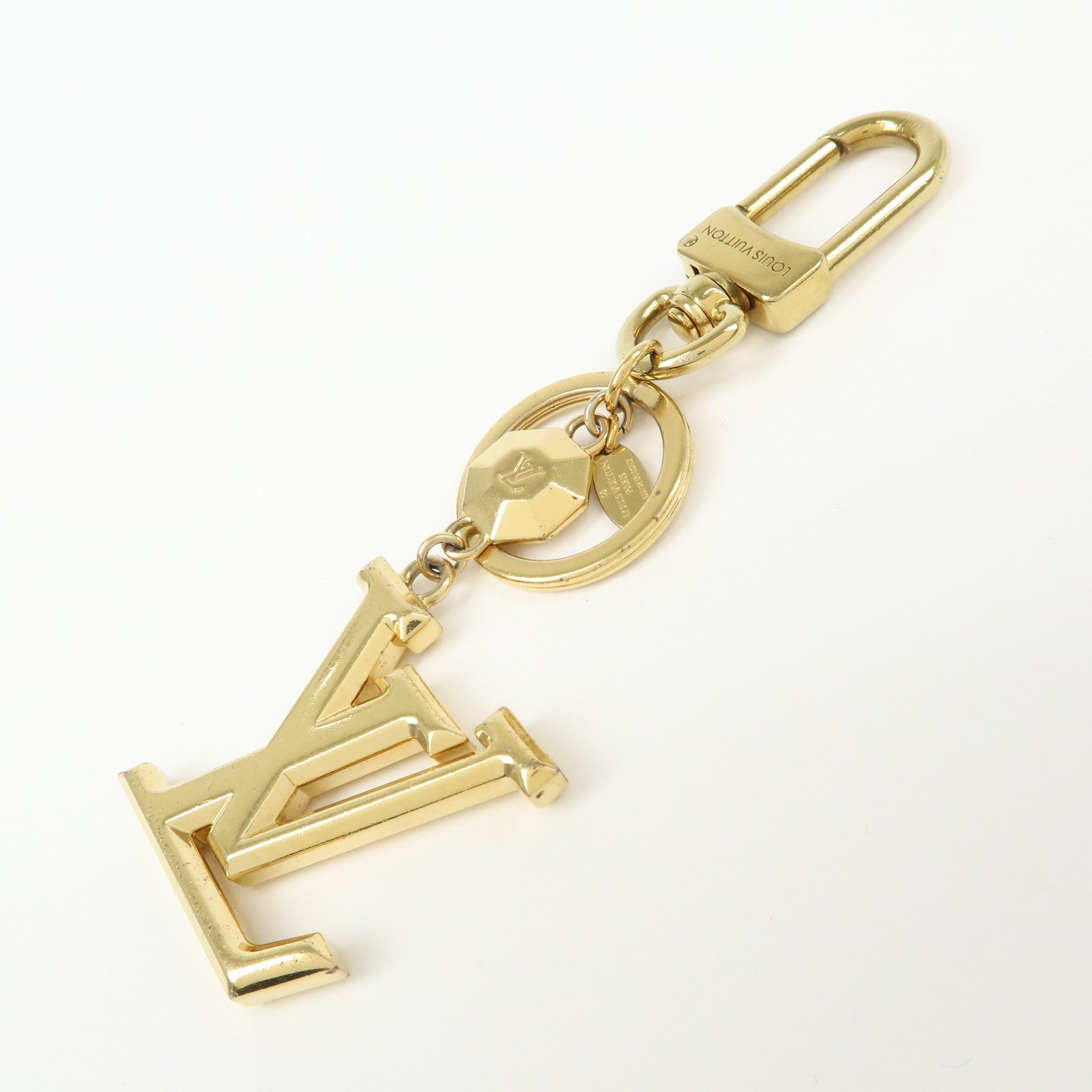 Louis Vuitton Porte Cles LV Facettes Metal Bag Charm Gold M65216