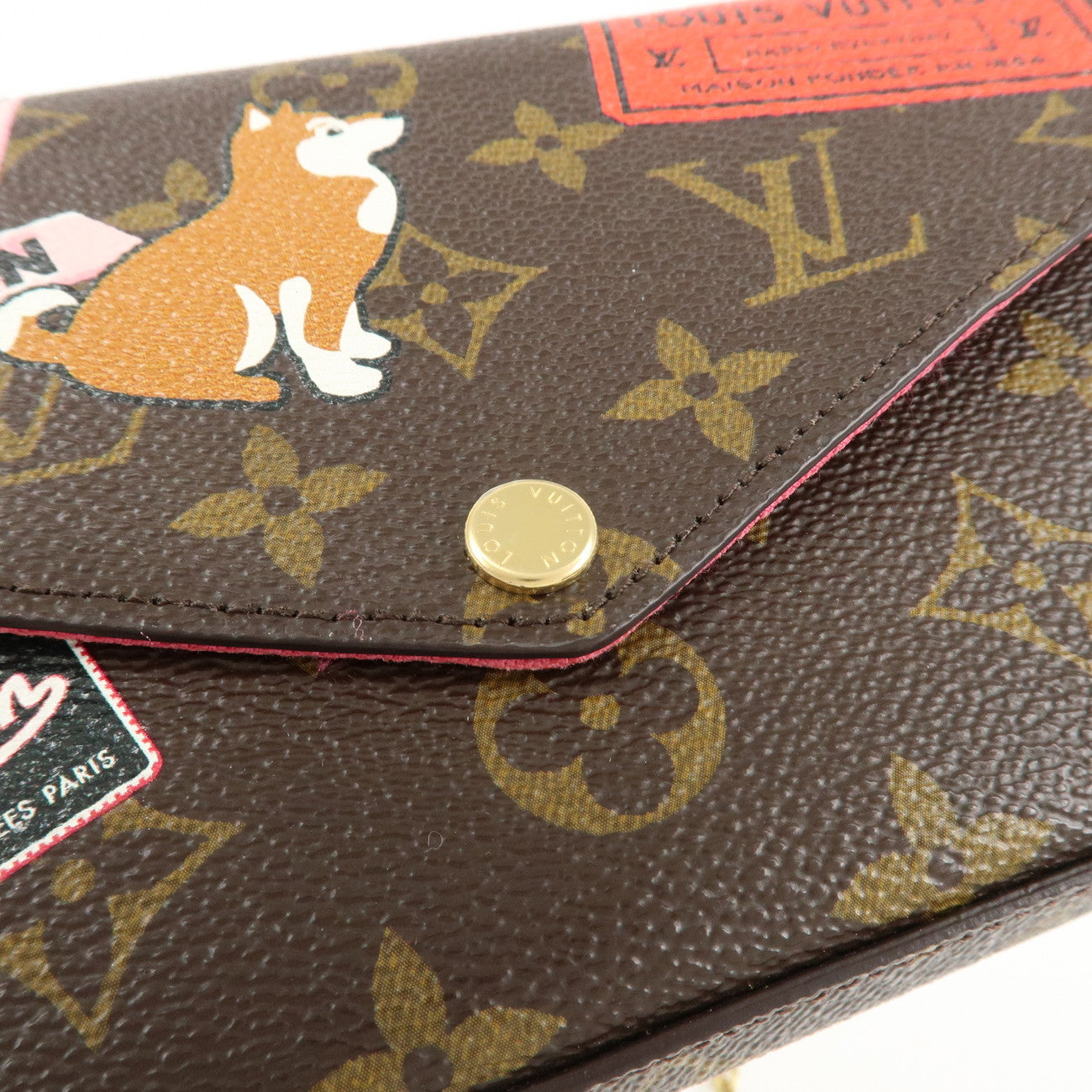 Louis Vuitton Monogram World Tour Pochette Felicie Brown MI4157 Used