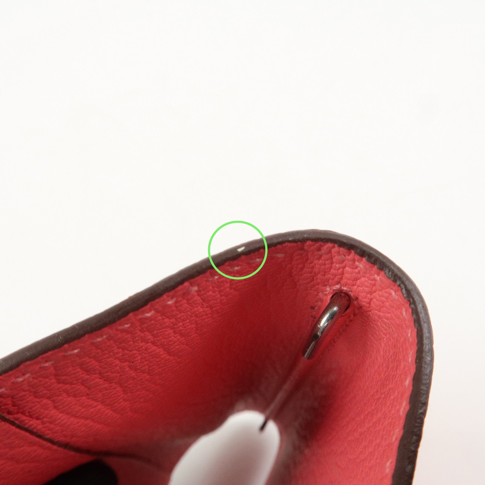 HERMES Leather Agenda PM Planner Cover 笆。X Stamped Rose Azalee Used