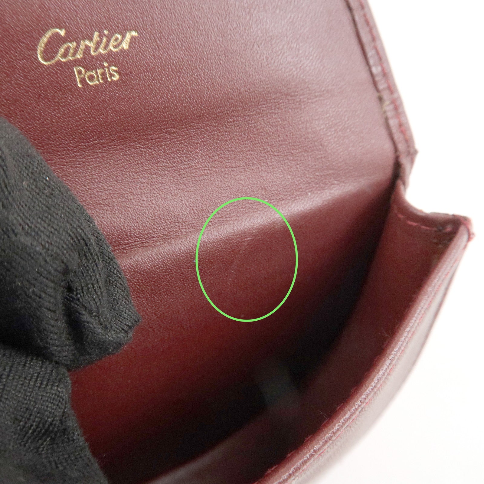 Cartier Must de Cartier Must Line Leather Coin Case L3000123 Used