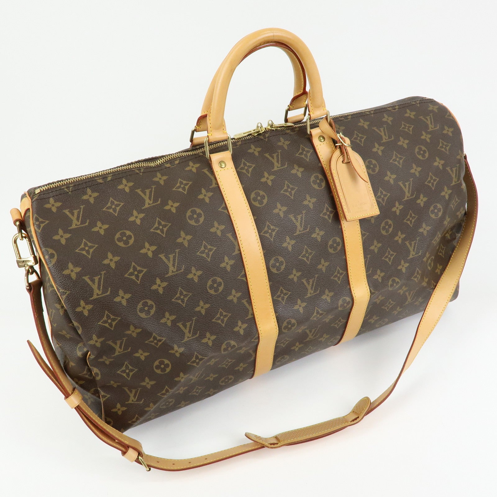 Louis Vuitton Monogram Keep All Bandouliere 55 Boston Bag M41414