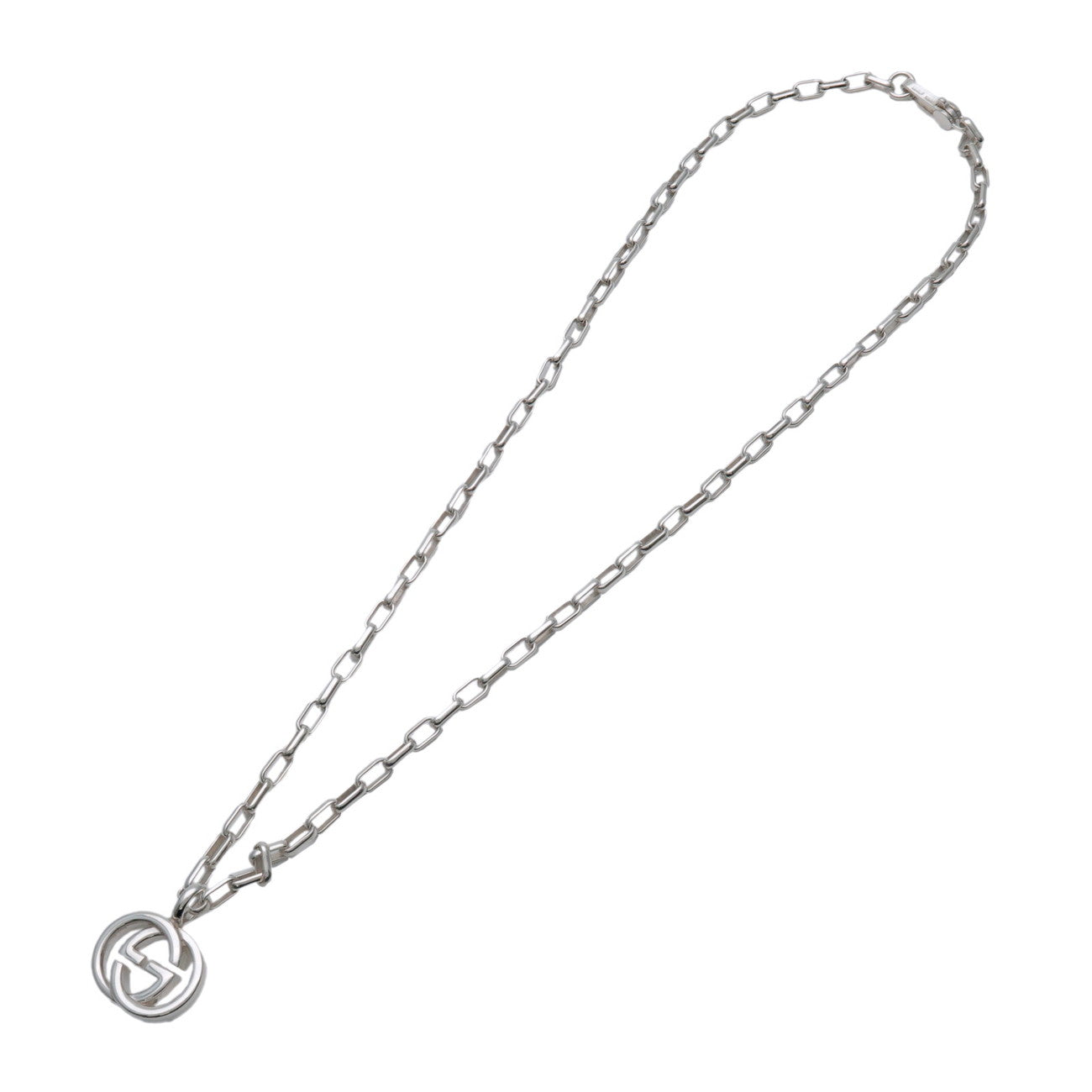 GUCCI Interlocking G Chain Necklace SV925 Silver
