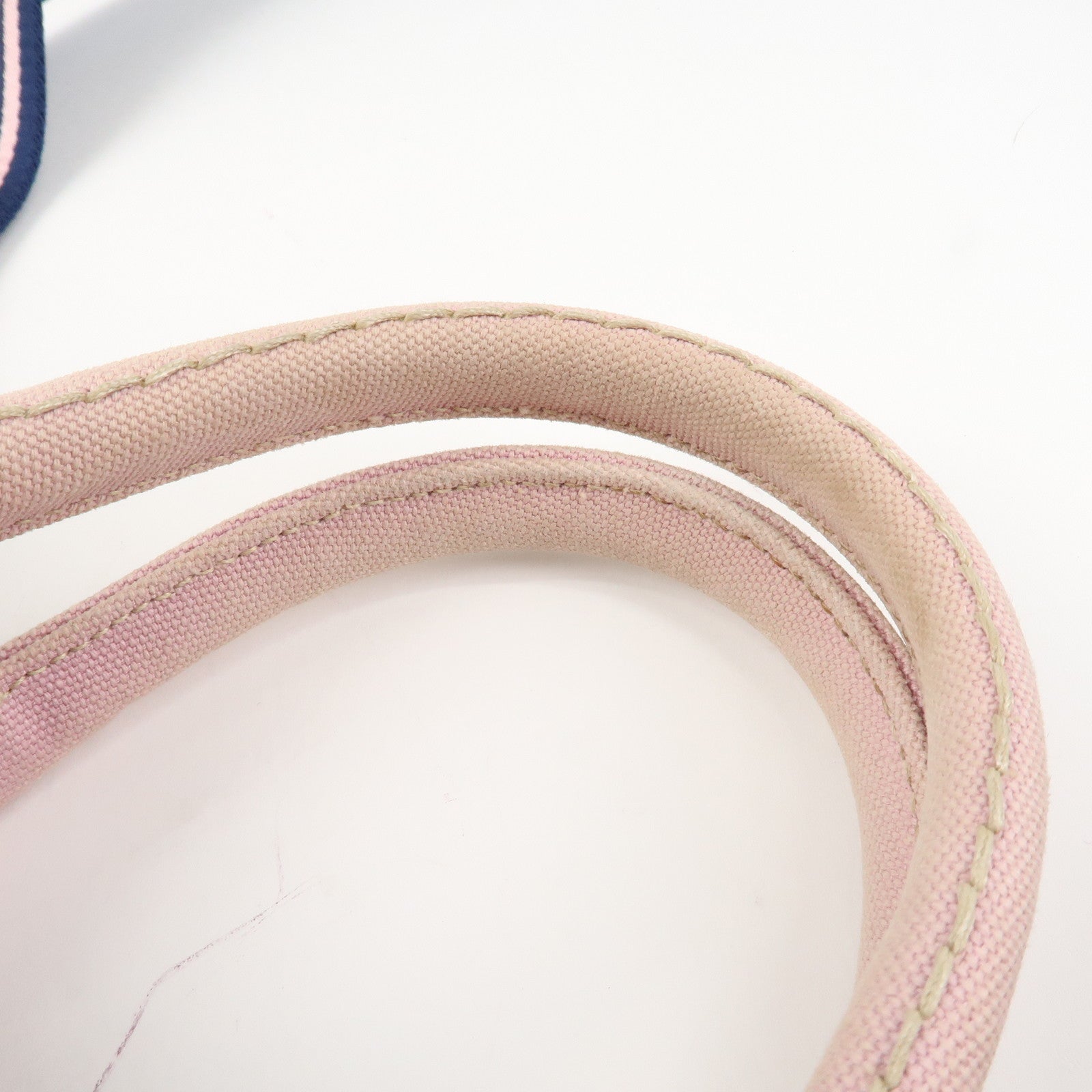 PRADA Canapa Mini Denim Hand Bag Tote Bag Pink 1BG439 Used