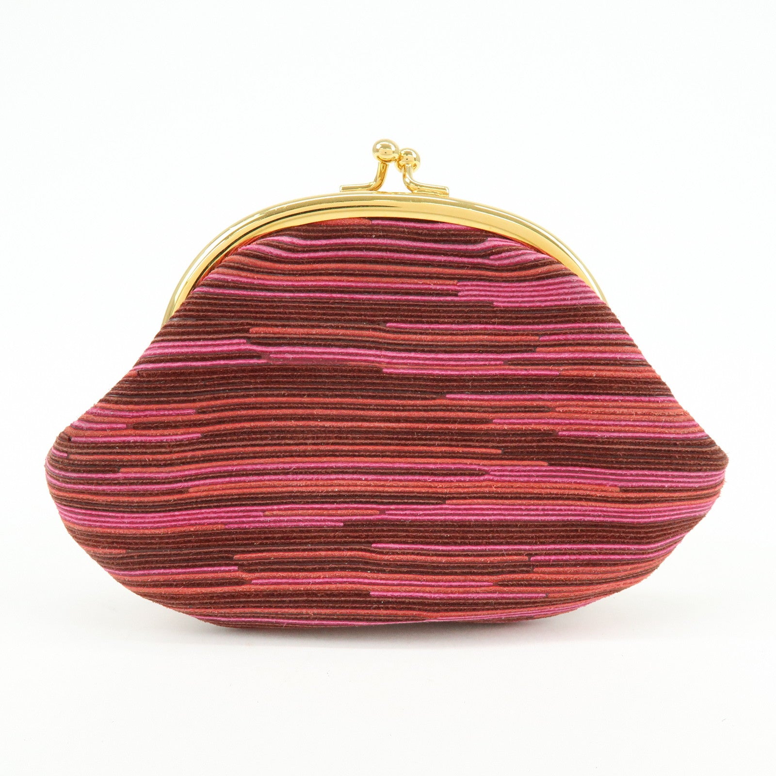 HERMES Vibrato Emile Kiss Lock Coin Case Coin Purse Purple