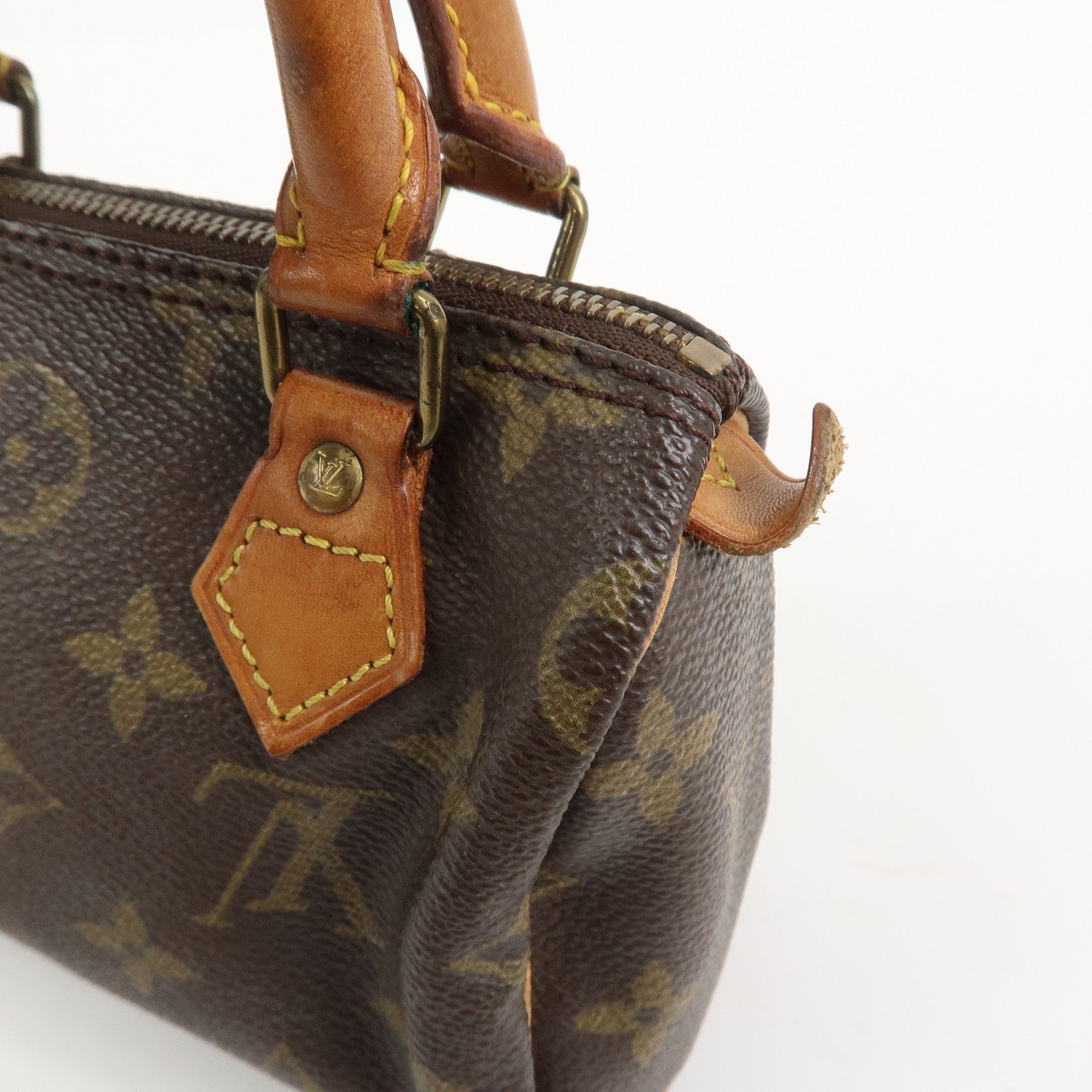 Louis Vuitton Monogram Mini Speedy Hand Bag Brown M41534
