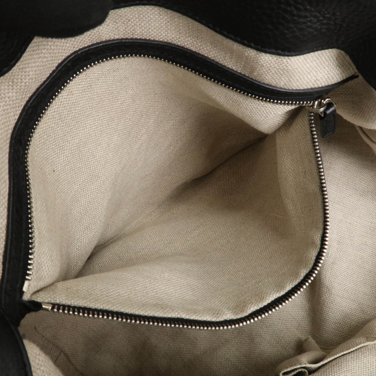 GUCCI Guccissima Leather Horsebit Tote Bag Black 229852 Used