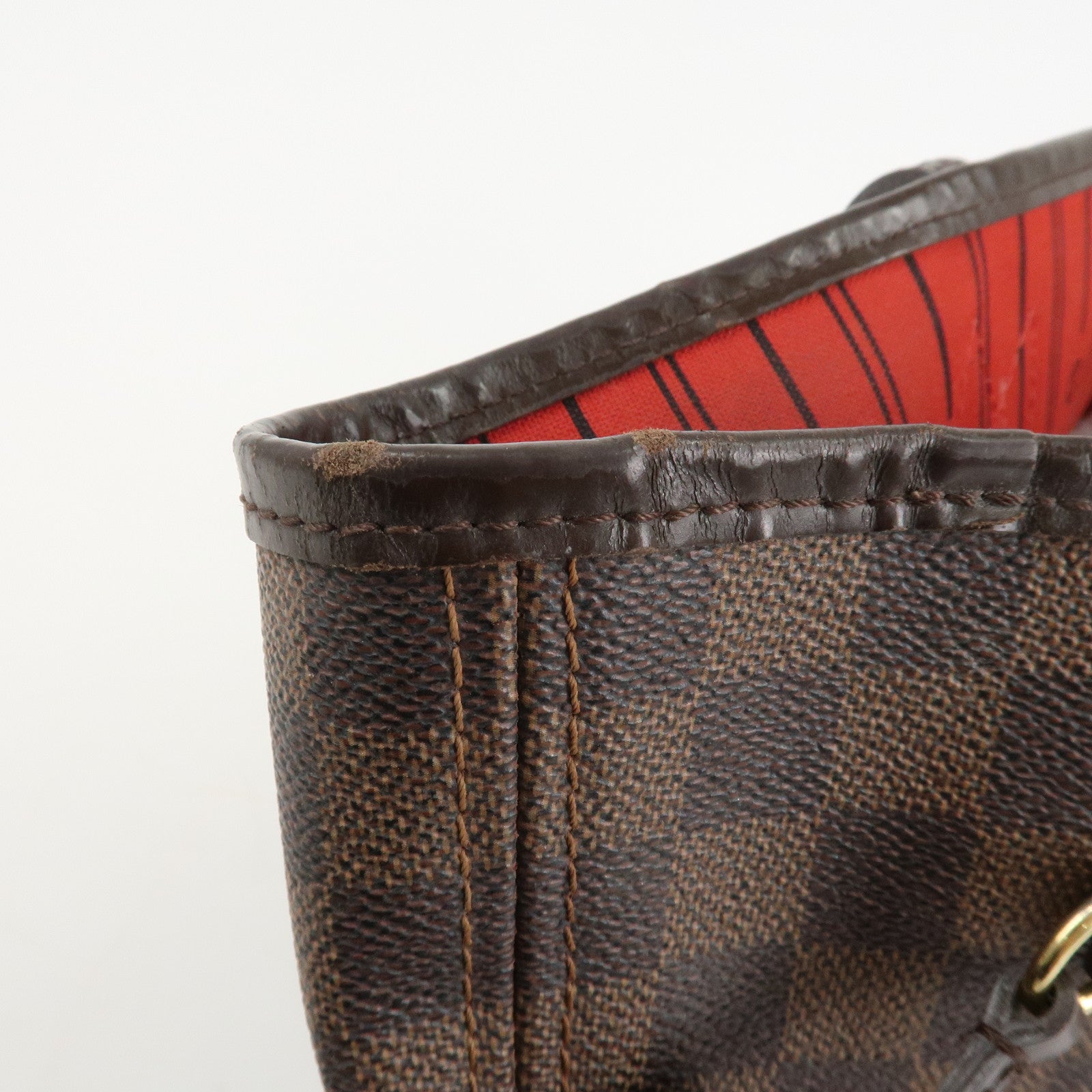 Louis Vuitton Damier Ebene Canvas Neverfull MM Tote Bag N51105 Used