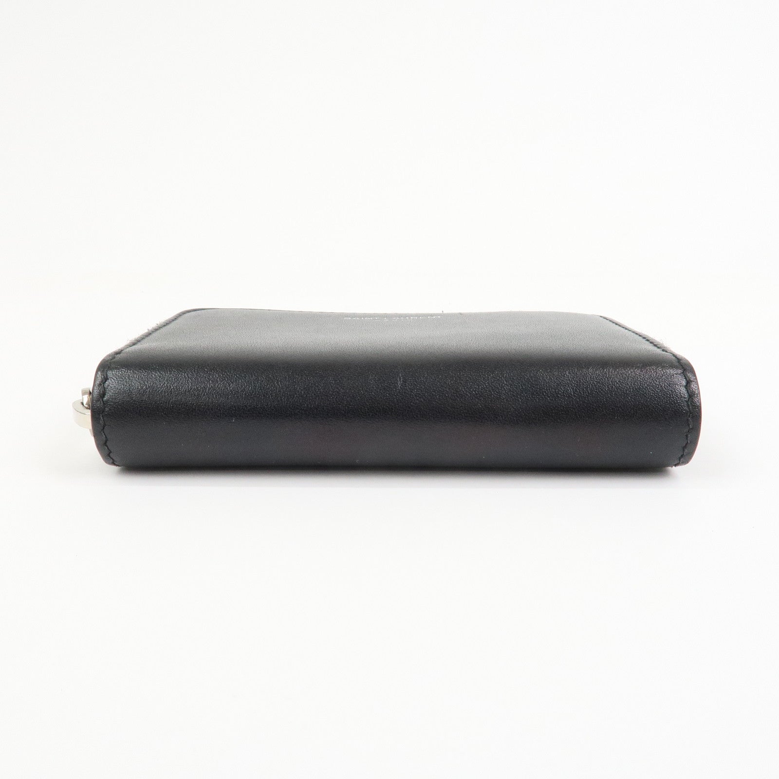 SAINT LAURENT PARIS Leather Coin Case Coin Wallet Black 506522