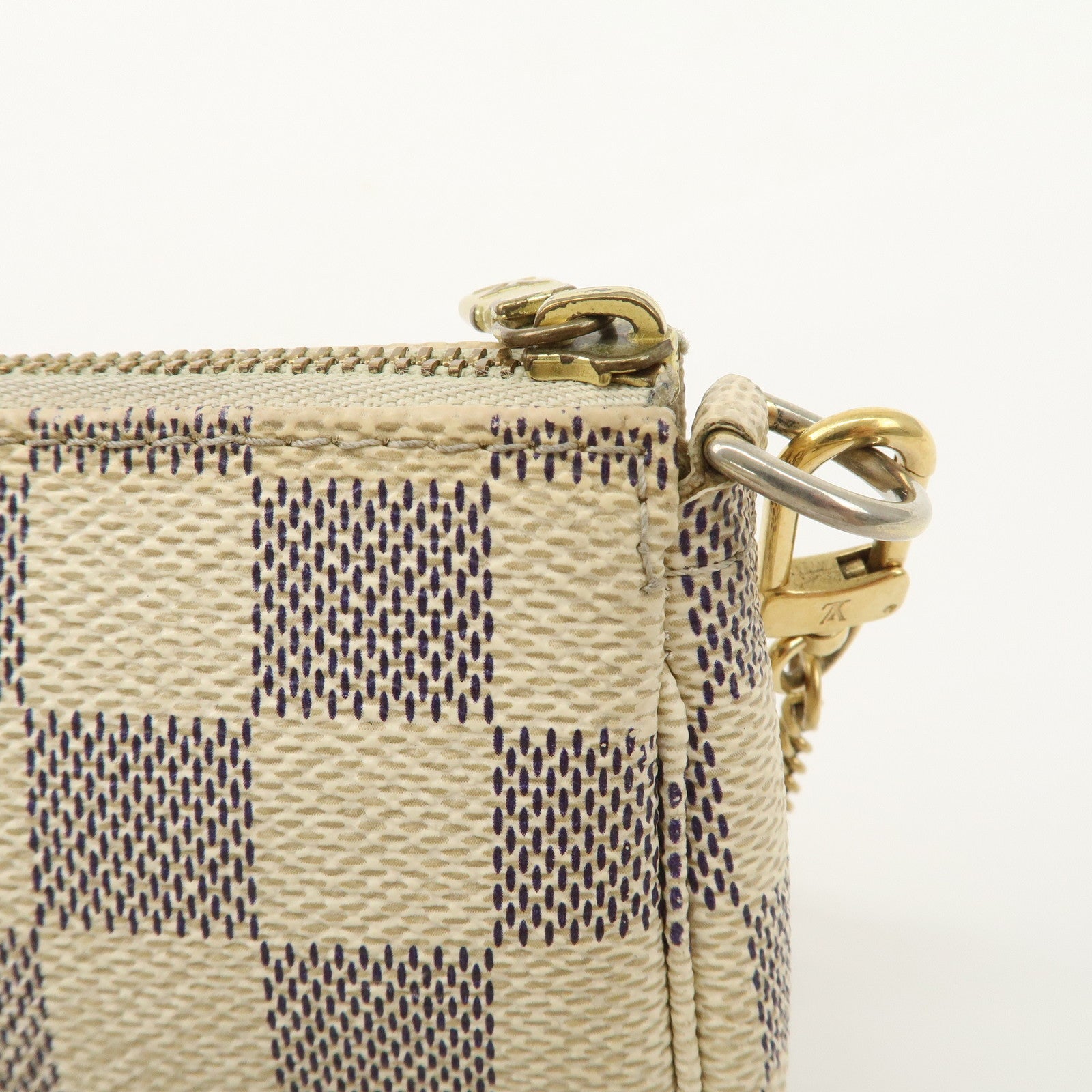 Louis Vuitton Damier Azur Mini Pochette Accessoires Pouch N58010 Used