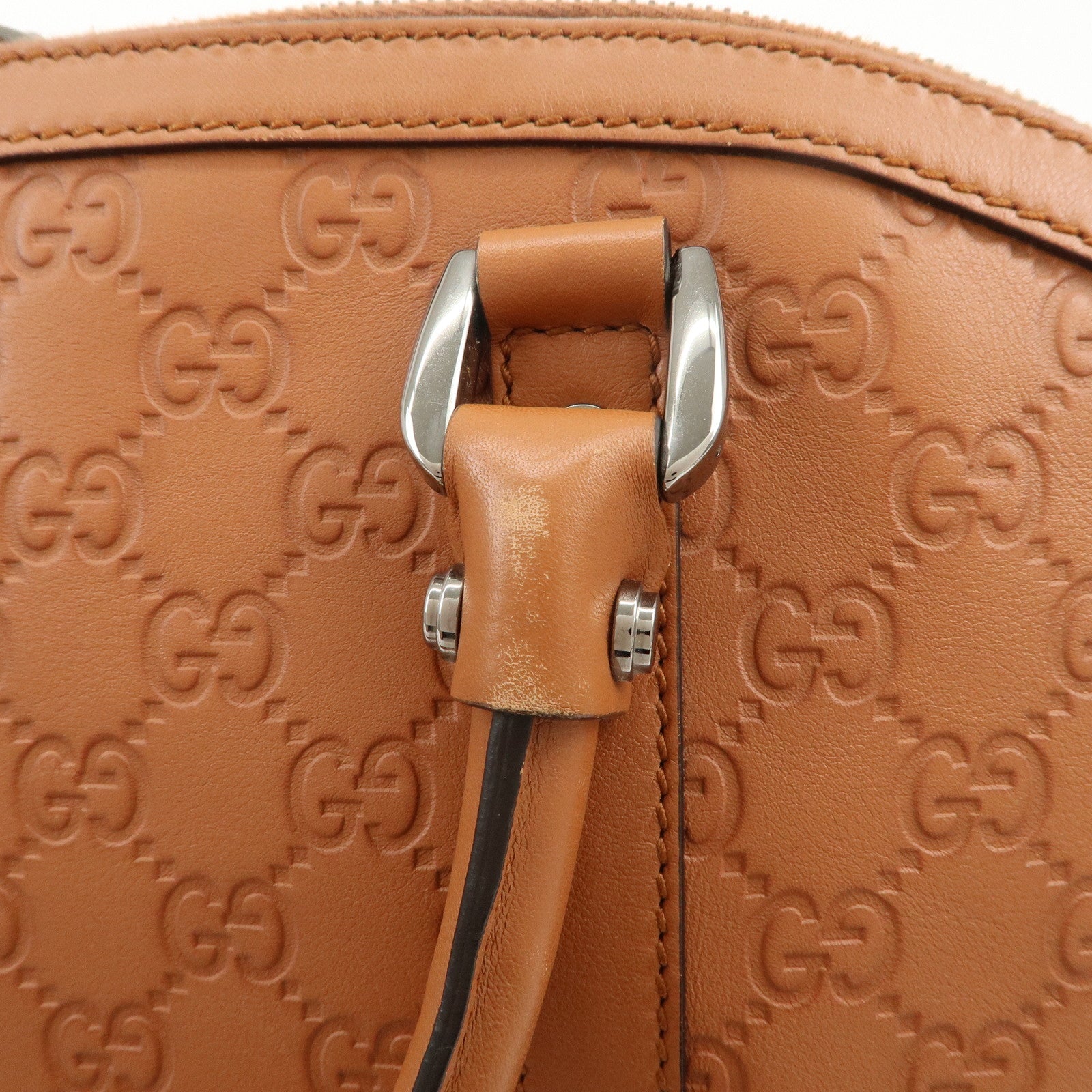 GUCCI Guccissima Interlocking G 2Way Bag Hand Bag Brown 341503