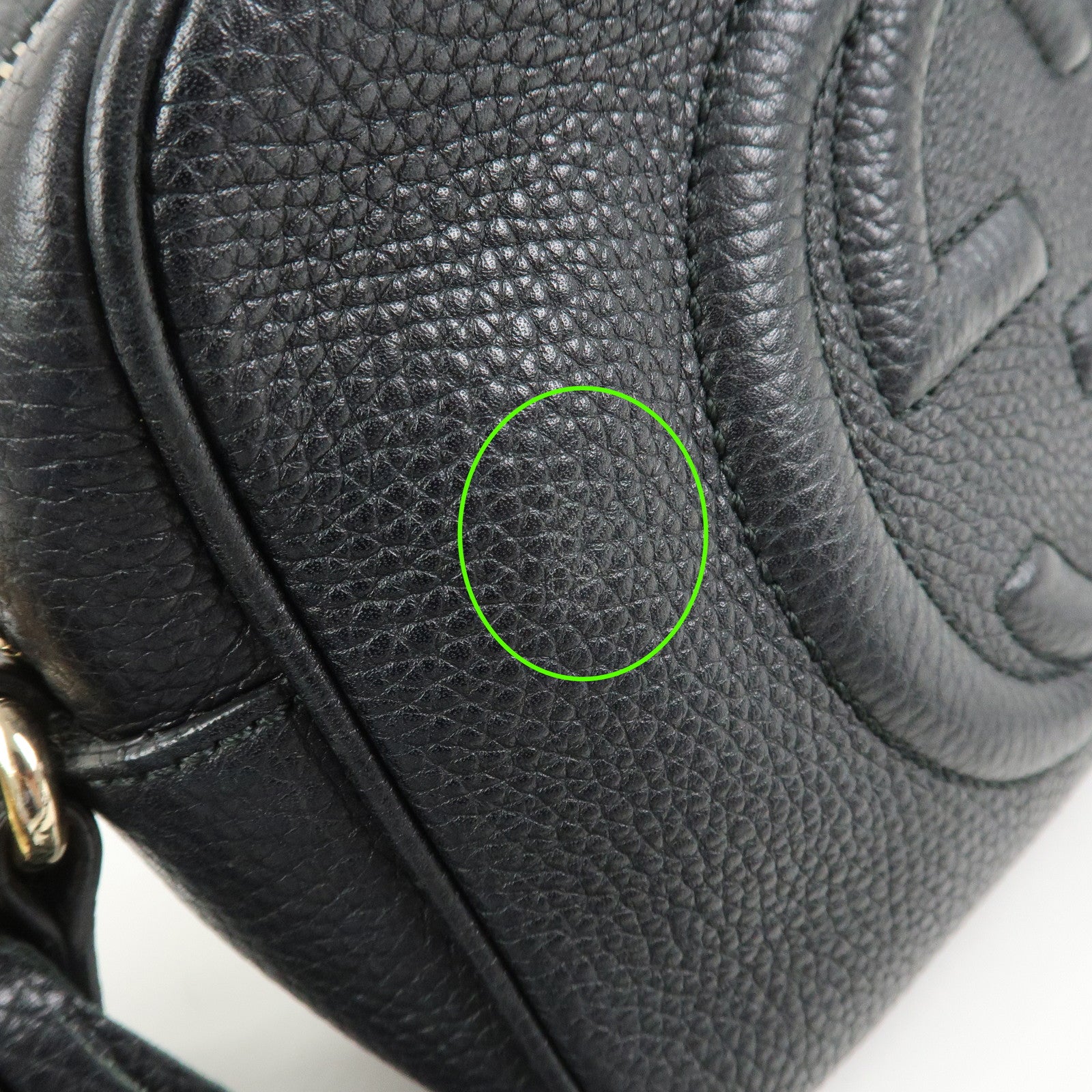 GUCCI SOHO Leather Shoulder Bag Crossbody Bag Black 308364