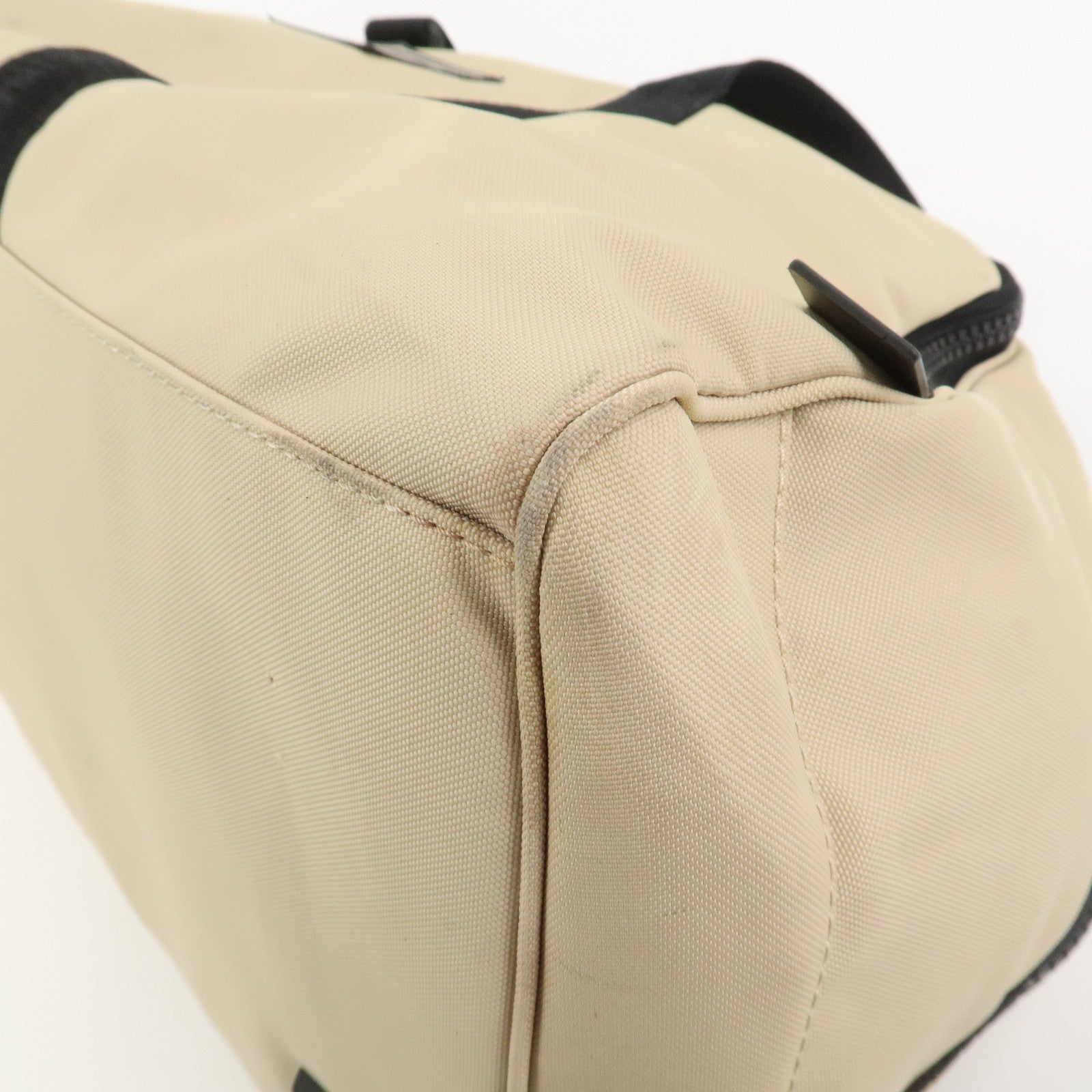 CHANEL Sports Line Nylon Boston Bag Travel Bag Beige Black A19976