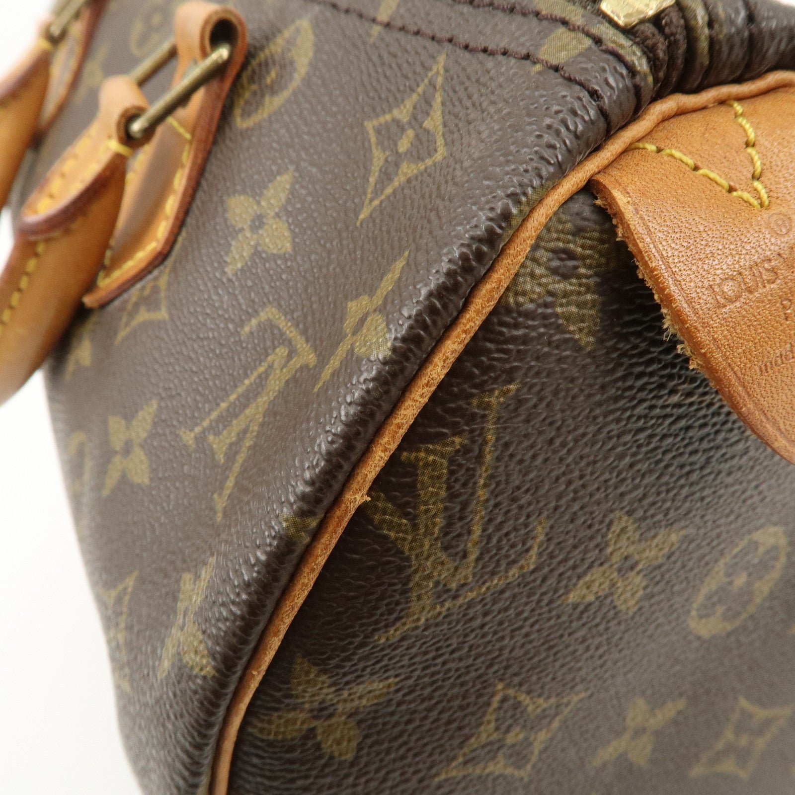Louis Vuitton Monogram Speedy 30 Hand Bag Boston Bag Brown M41526 Used