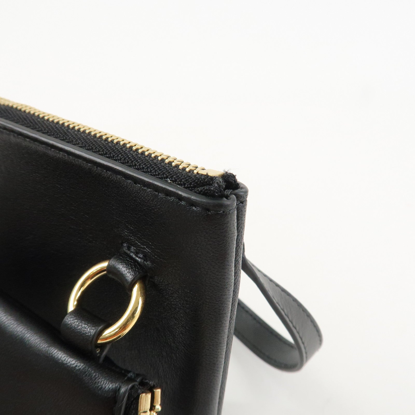 JIL SANDER Leather 2Way Shoulder Hand Bag Black J08WG0009P Used