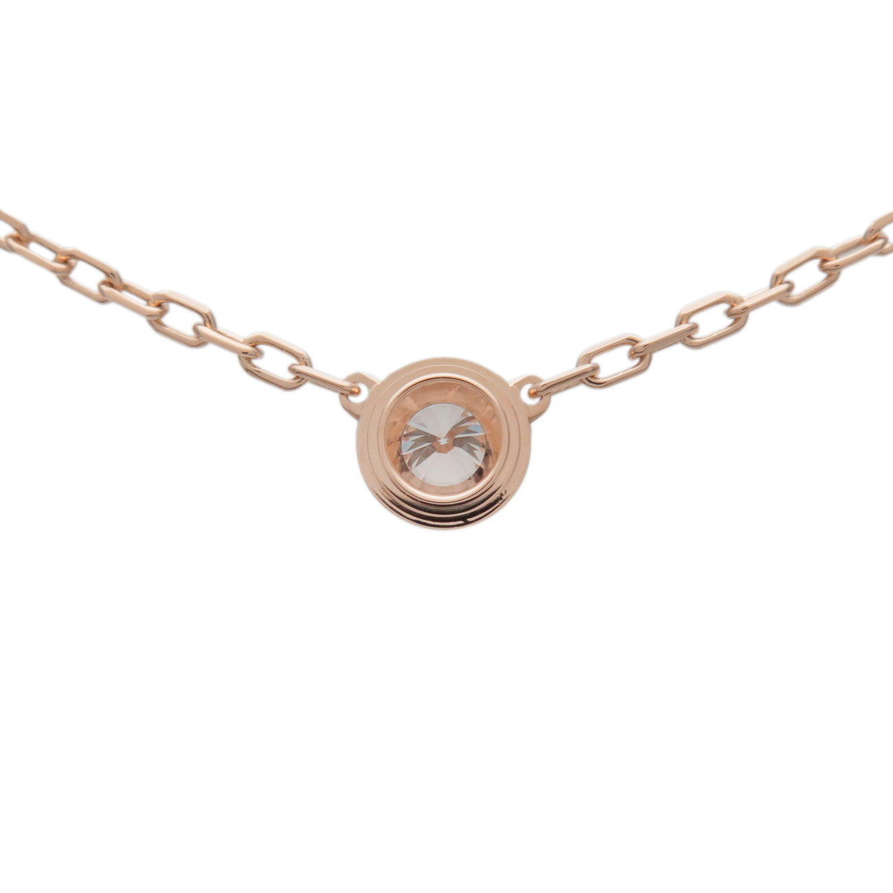 Cartier D'amour 1P Diamond Necklace SM K18 750PG Rose Gold