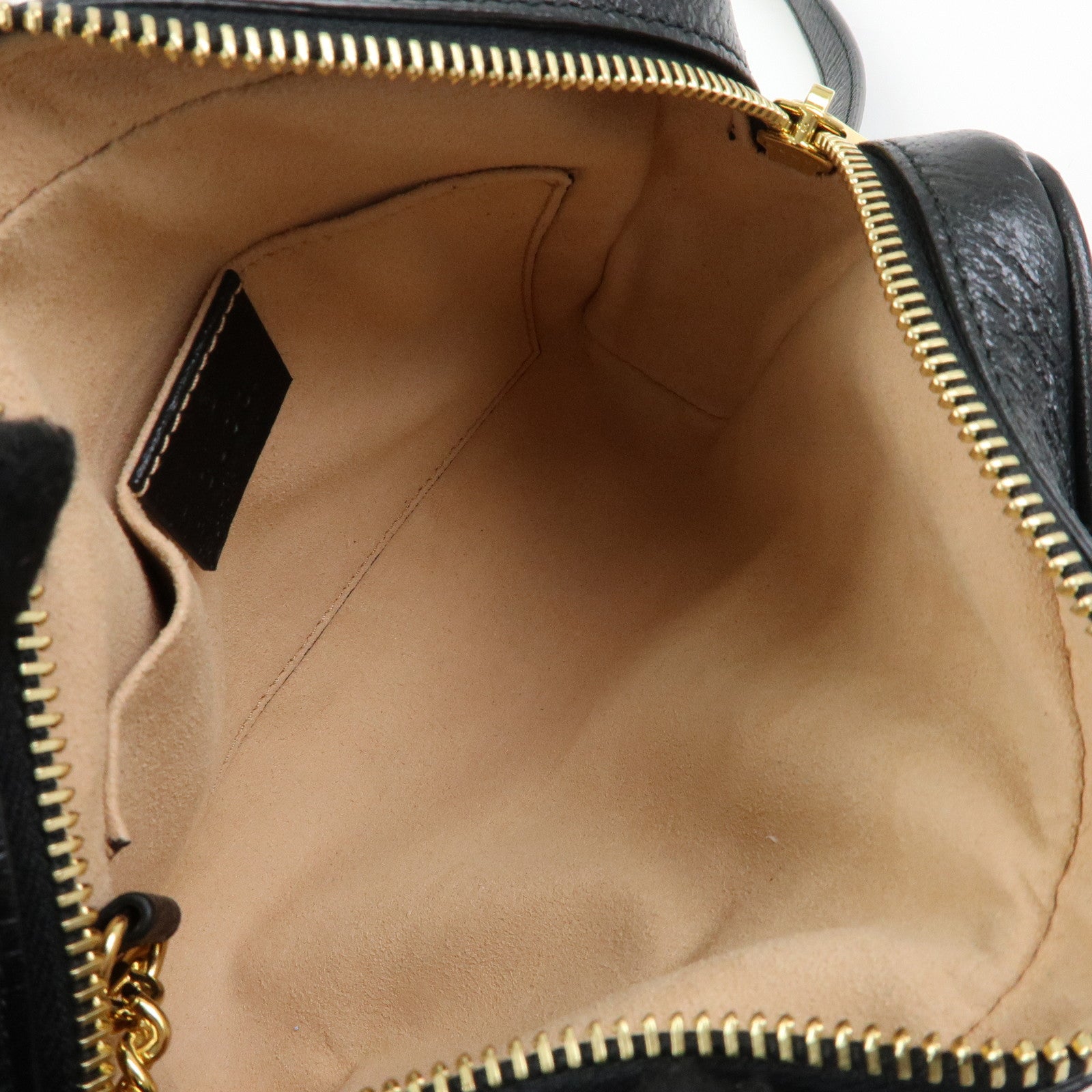 GUCCI Ophidia Sherry Leather Shoulder Crossbody Bag Black 517350