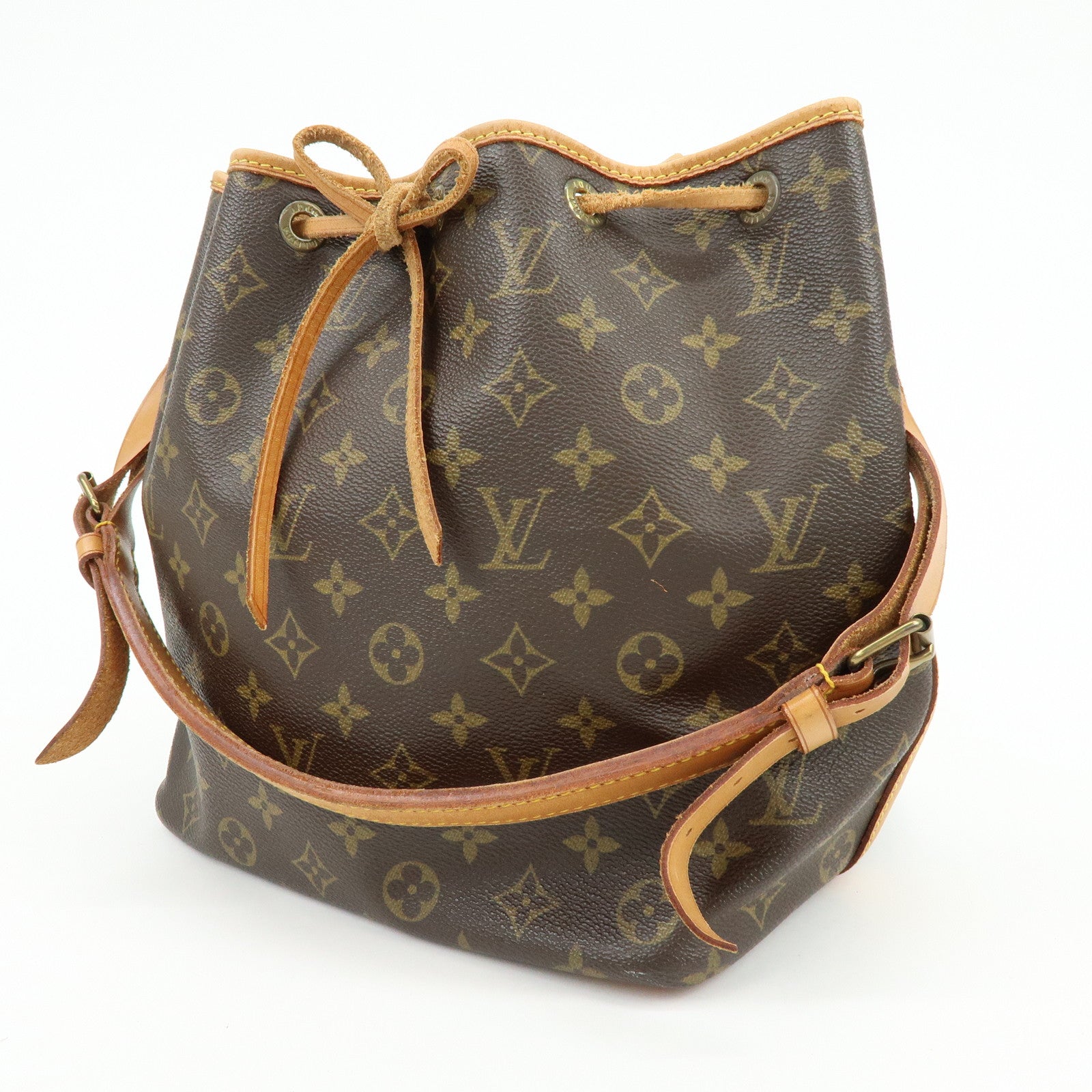 Louis Vuitton Monogram Petit Noe Shoulder Bag Brown M42226