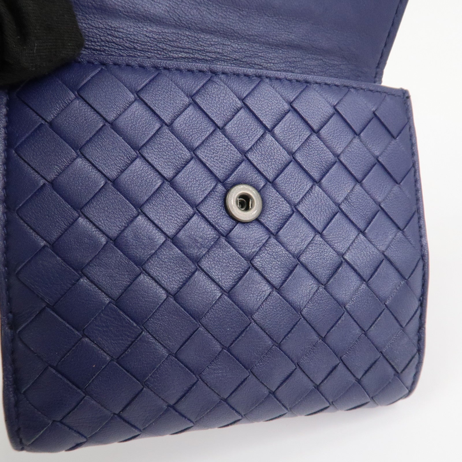 BOTTEGA VENETA Intrecciato Leather W Hook Compact Wallet 382576