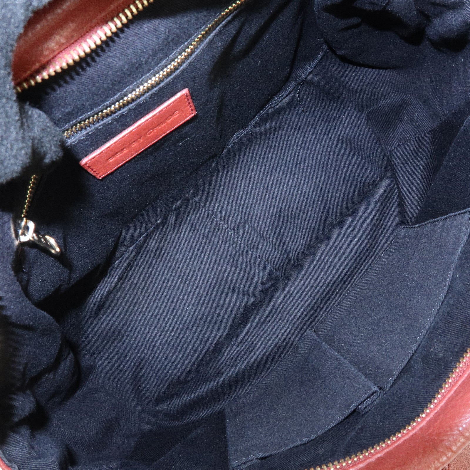 Chloe See by Chloe Leather Shoulder Bag Hand Bag Tassel Red