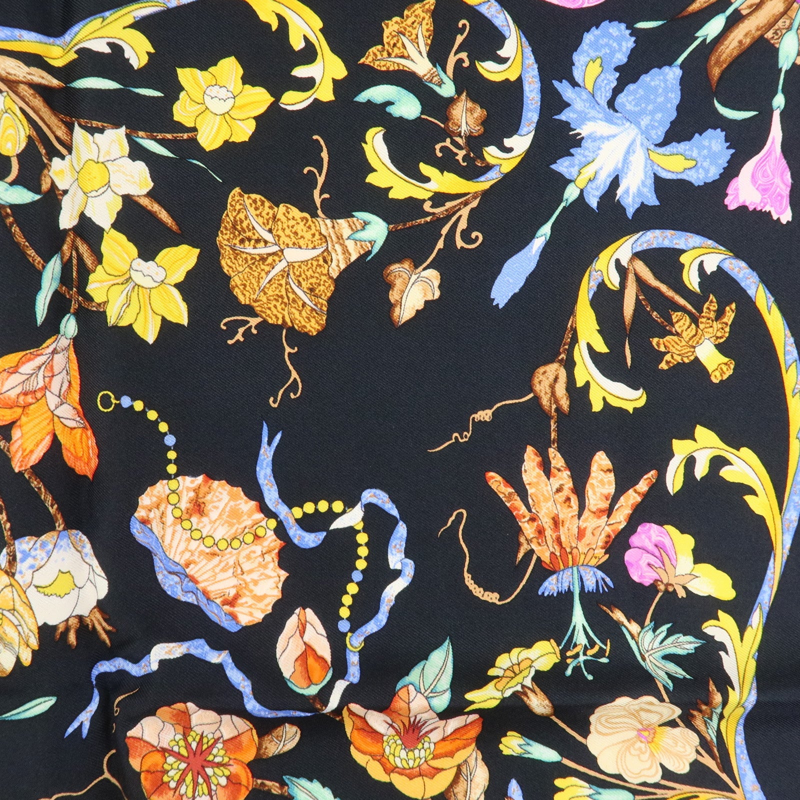 HERMES Carre 90 Silk 100% Scarf PIERRES D' ORIENT ET D' OCCIDENT