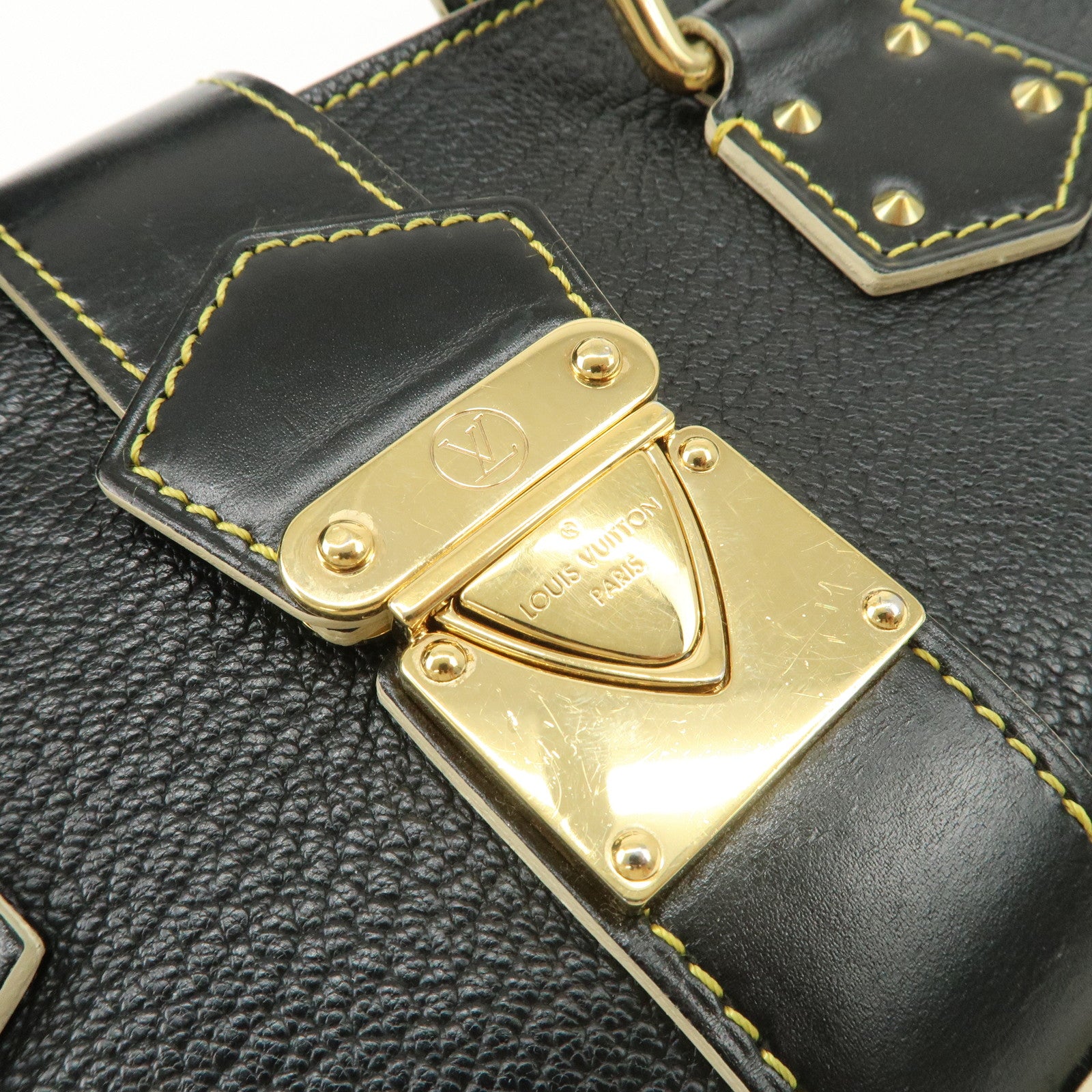 Louis Vuitton Suhari Leather Epanui PM Hand Bag Noir M91851 Used