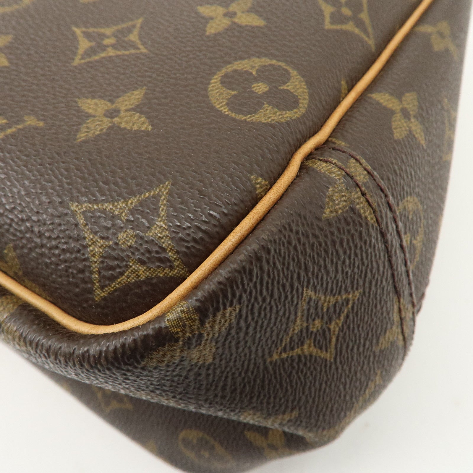 Louis Vuitton Monogram Deauville Hand Bag Brown M47270 Used