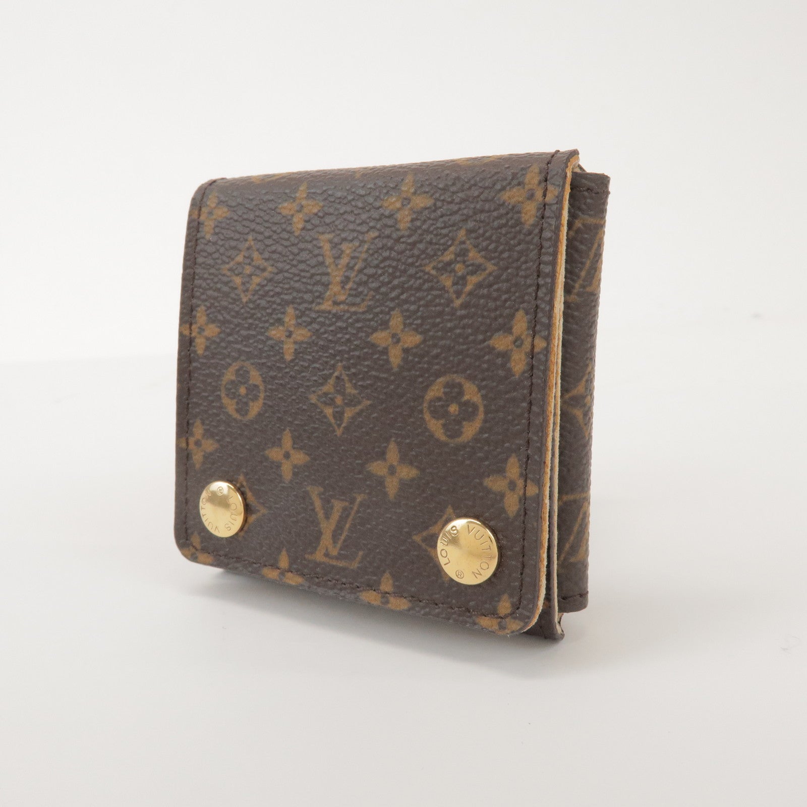 Louis Vuitton Monogram Set of 2 Necklace Case Jewelry Case Brown