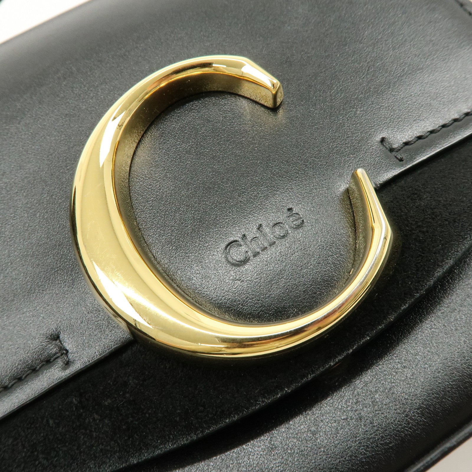 Chloe See By Chloe Leather 2Way Bag Shoulder Bag Hand Bag Black