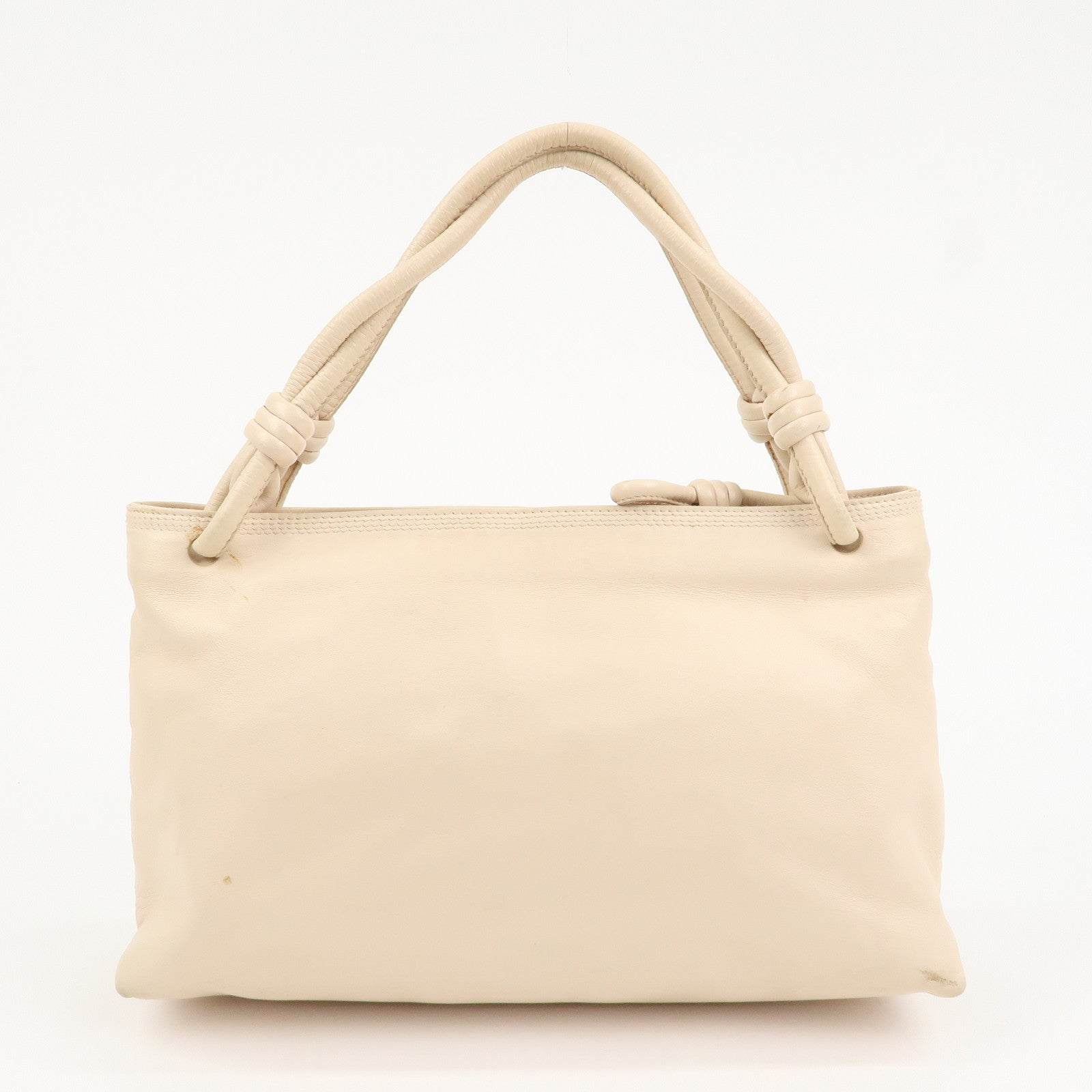 LOEWE Anagram Nappa Leather Hand Bag Shoulder Bag Beige