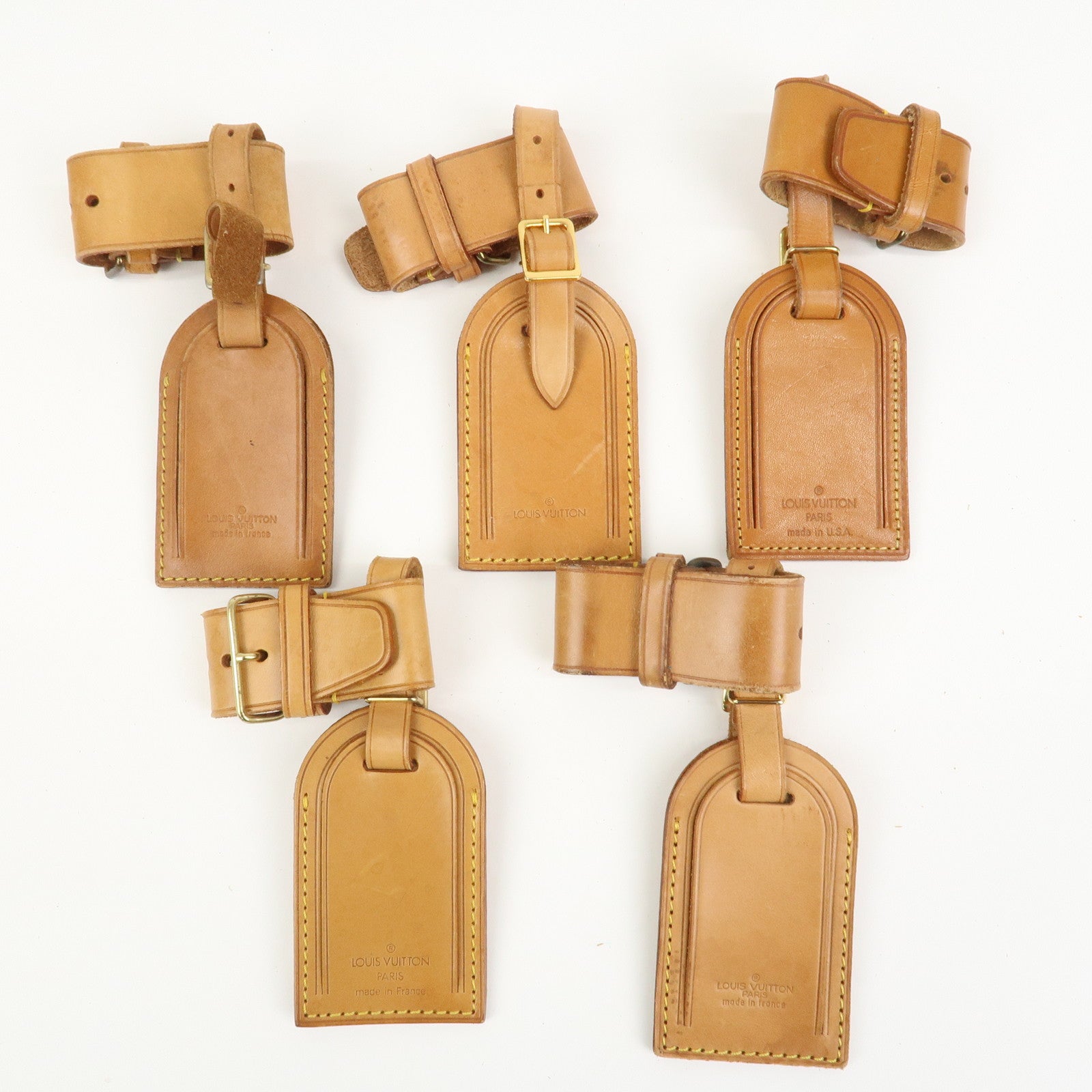 Louis Vuitton Set Of 20 Leather Name Tag & Poignet